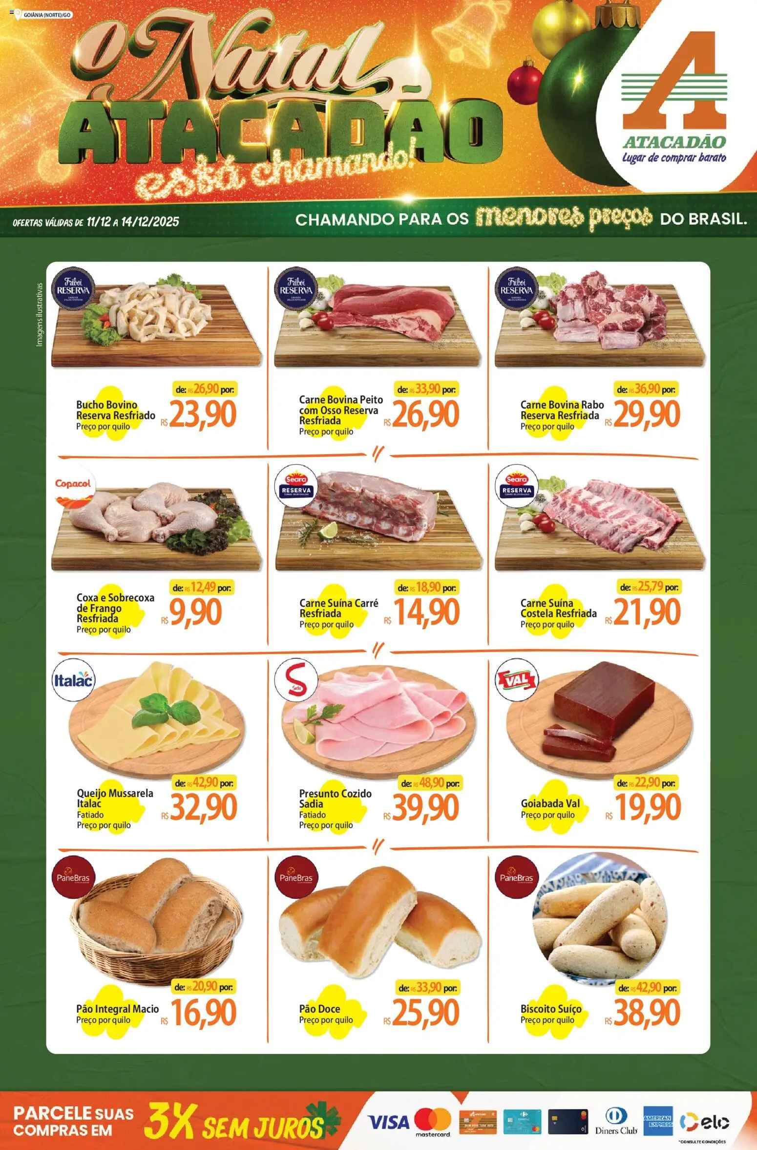 Pré-Visualização do folheto "Ofertas - GO" da loja Atacadão válido a partir de 11/12/2025