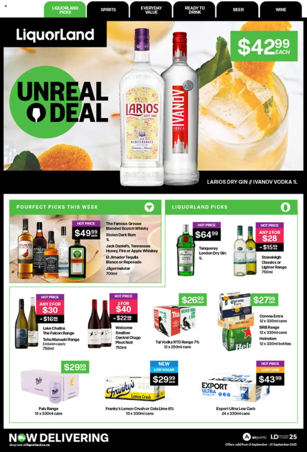 Catalogue Liquorland catalogue valid from 8 Sept 2025 - page 1