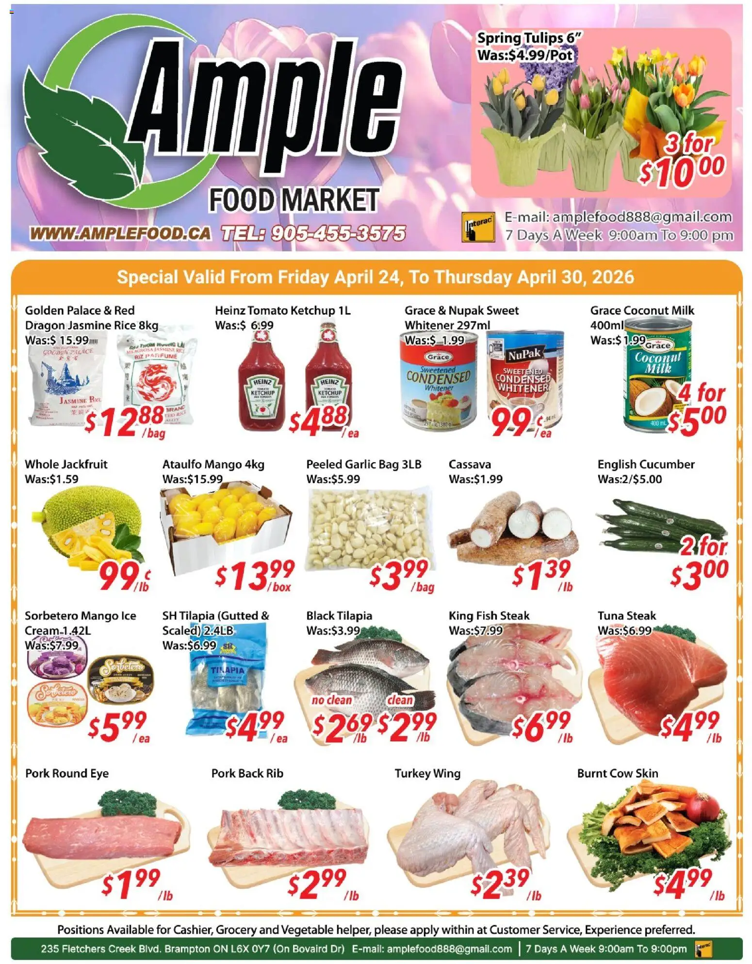 Preview of leaflet Ample Food Market weekly flyer / circulaire from shop Ample Food Market is valid from Apr 24, 2026