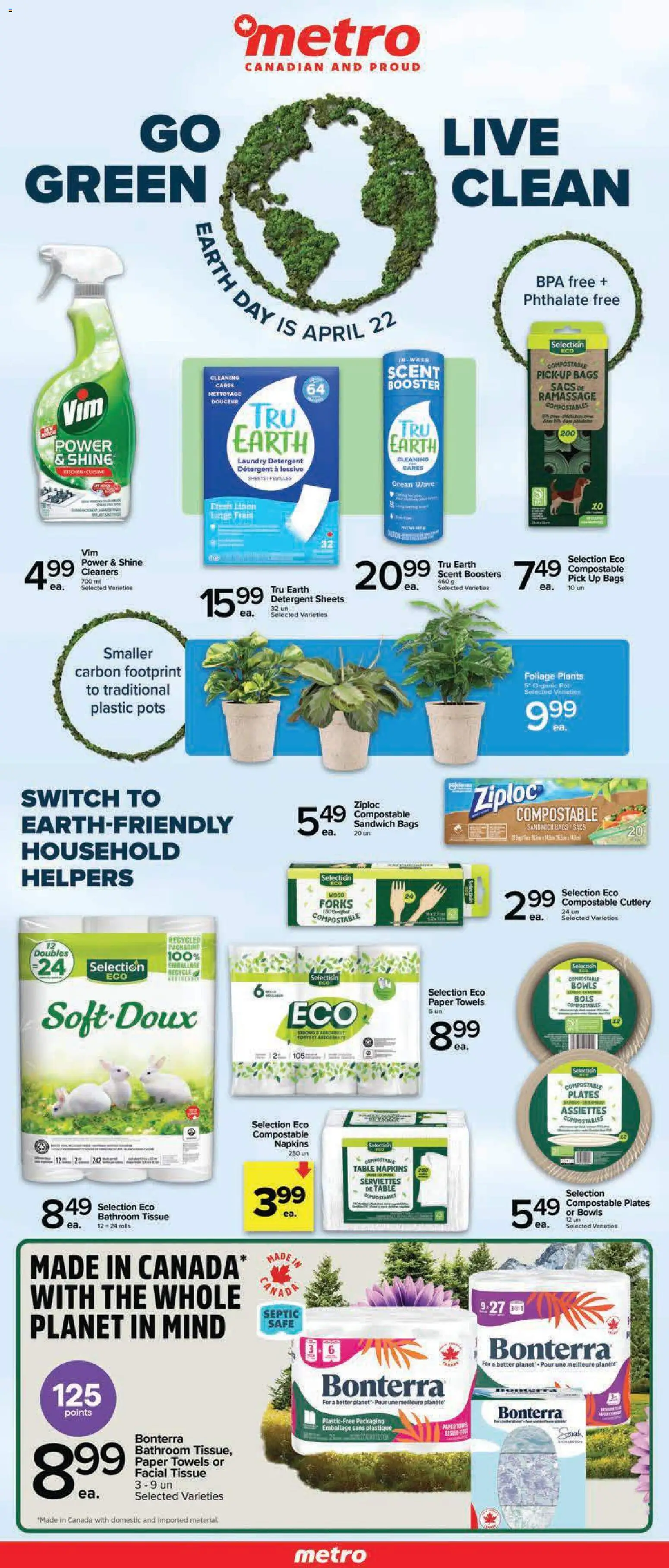 Preview of leaflet Metro Earth Day Flyer - Trois-Pistoles from shop Metro is valid from Apr 16, 2026