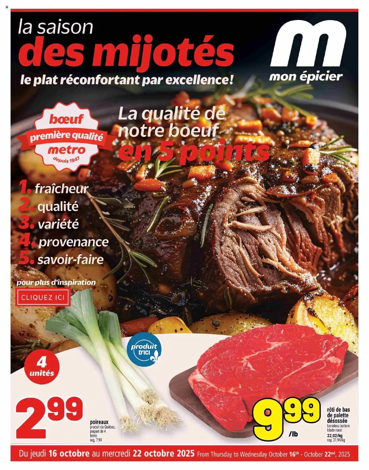 Metro flyer valid from Oct 16, 2025 - page number 1