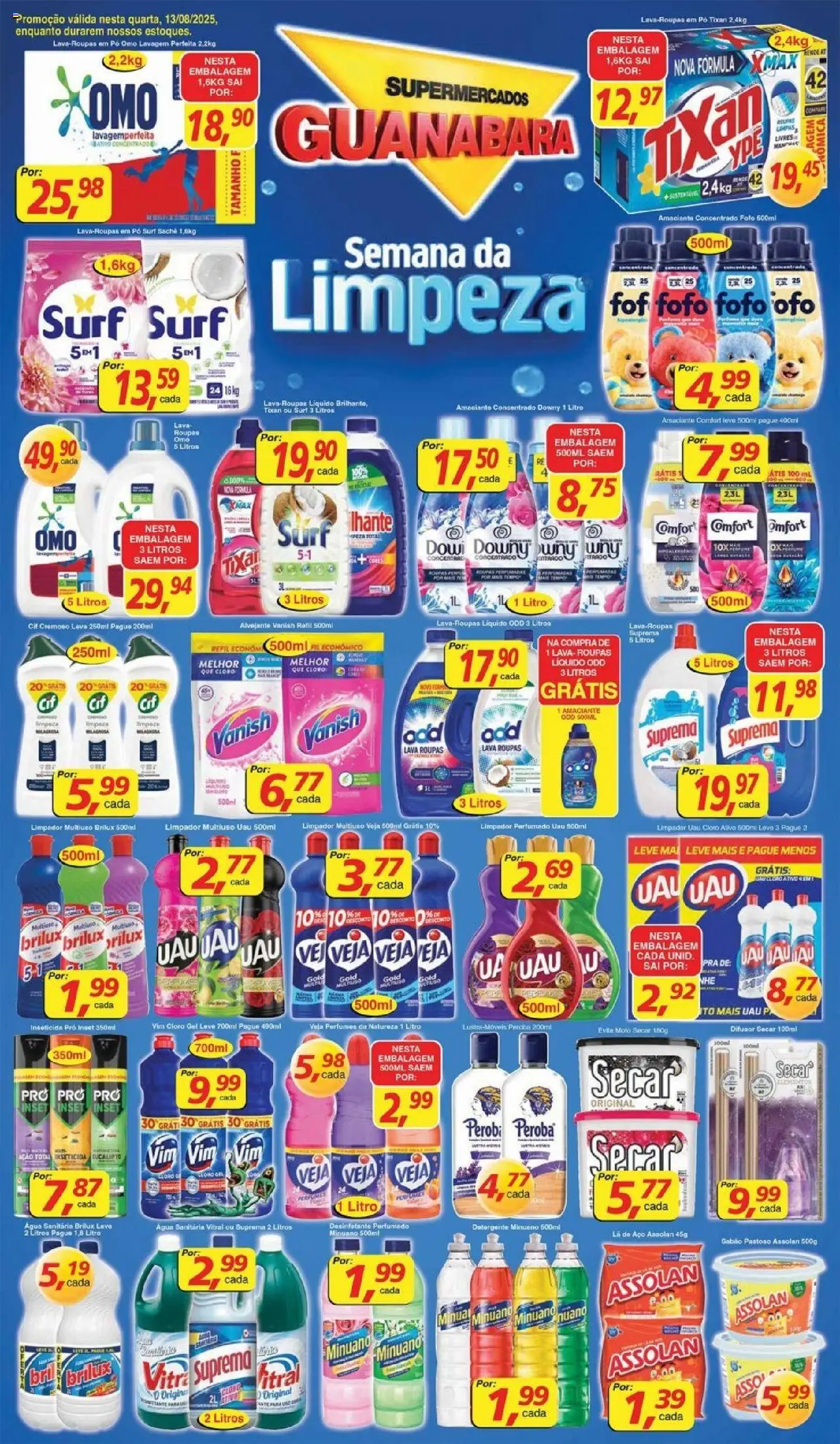 Supermercados Guanabara folheto "Encarte" válido a partir de 13/08/2025 - número de página 1