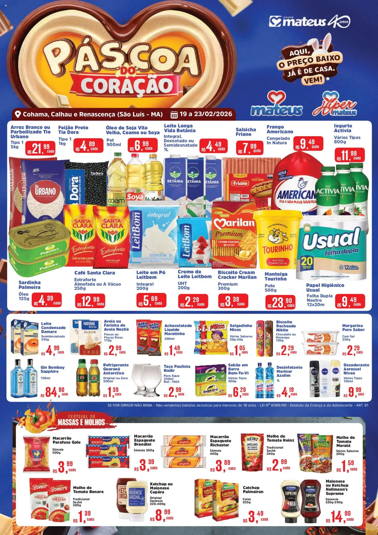 Pré-Visualização do folheto "Ofertas da semana" da loja Mateus válido a partir de 19/02/2026