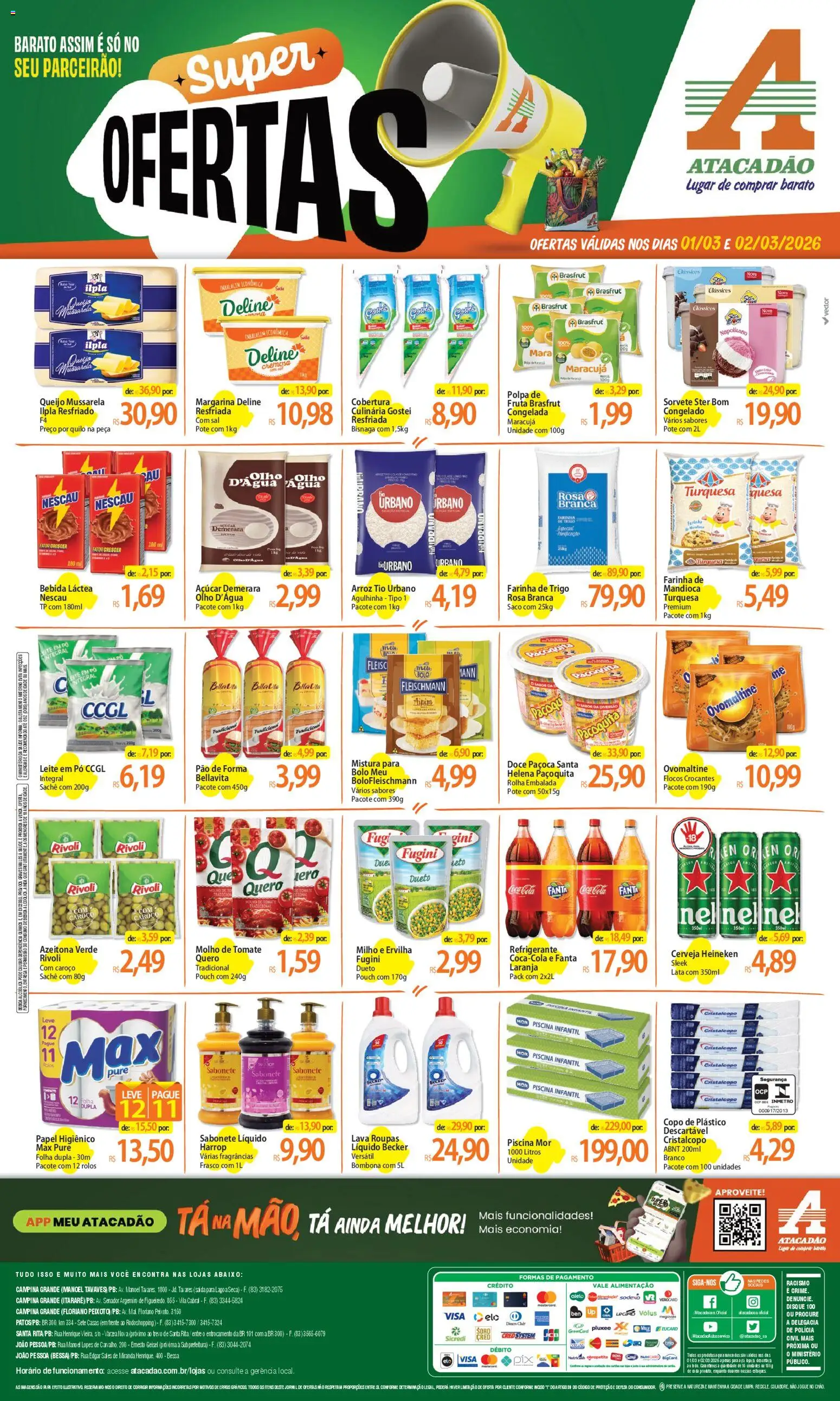 Pré-Visualização do folheto "ofertas - PB" da loja Atacadão válido a partir de 01/03/2026