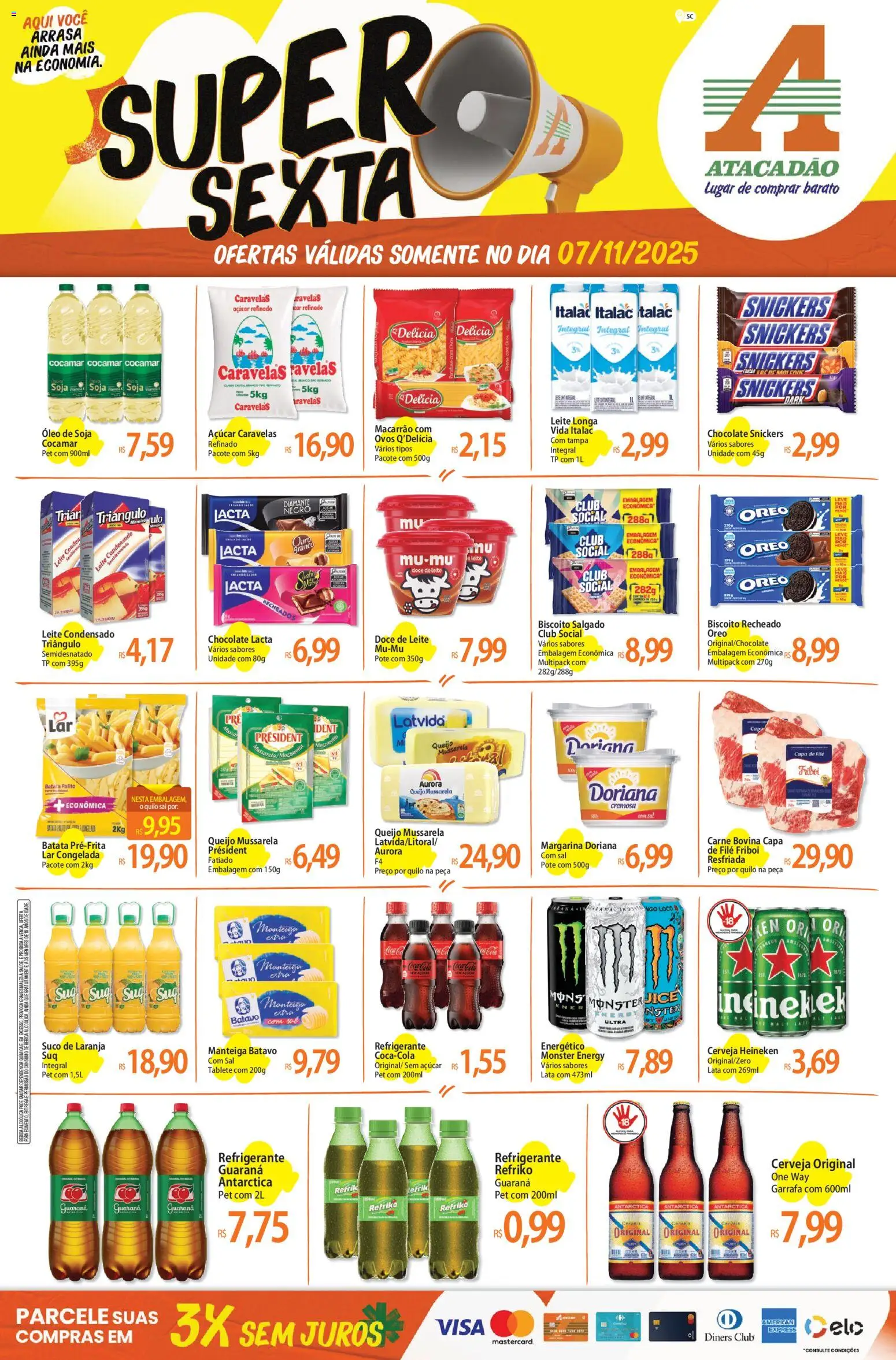 Pré-Visualização do folheto "Ofertas - SC" da loja Atacadão válido a partir de 07/11/2025