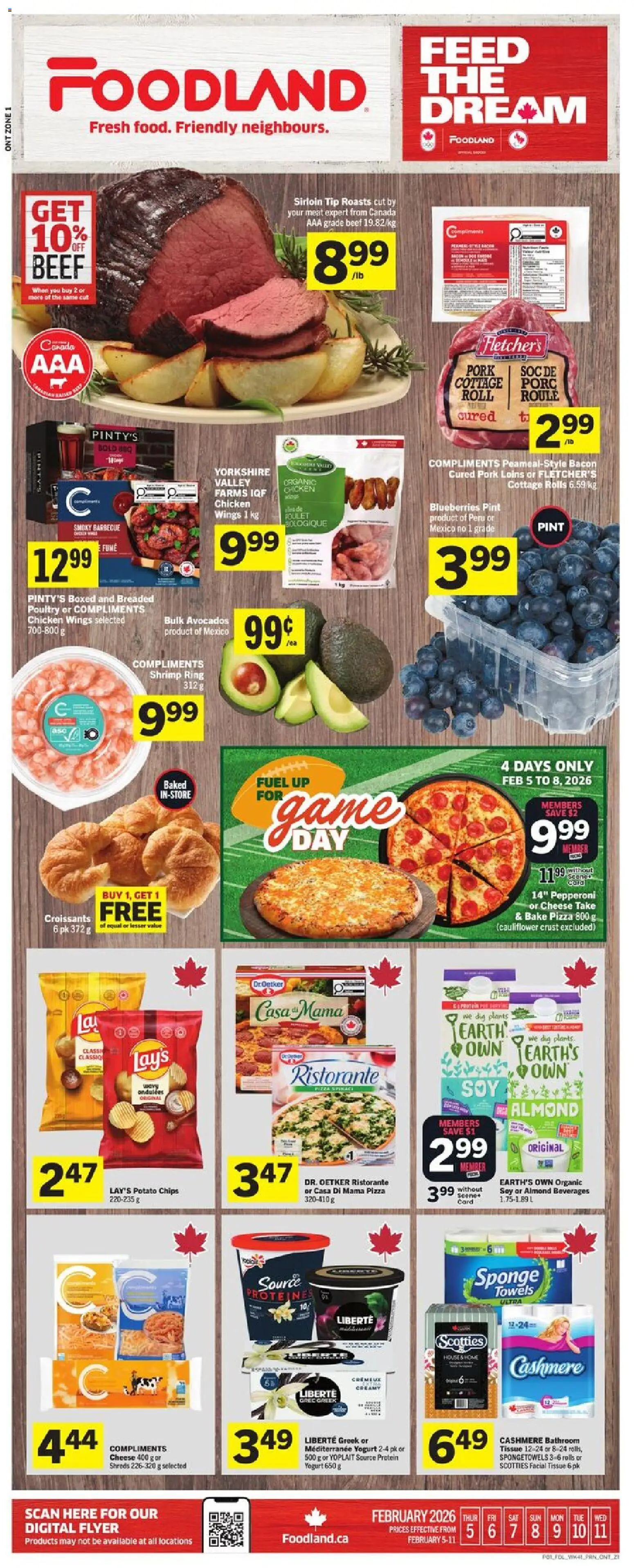 Preview of leaflet Weekly flyer / circulaire from shop Foodland is valid from Feb 05, 2026