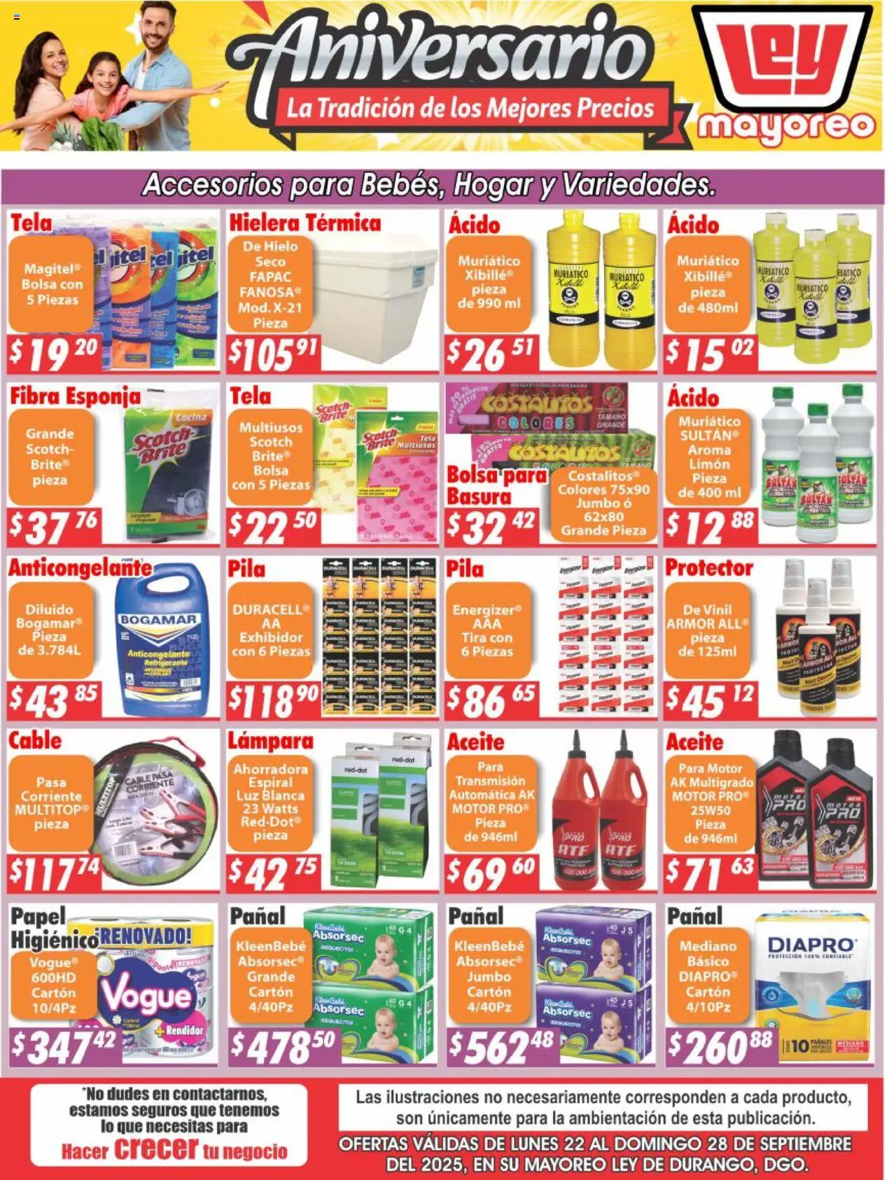 Folleto Mayoreo Casa Ley y sus promociones válidas desde el 22/09/2025 - Número de página 1
