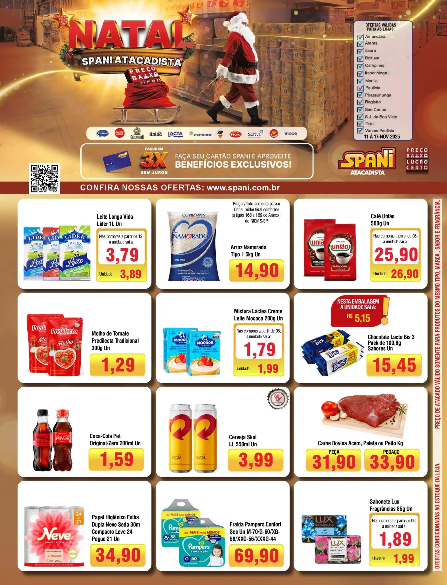 Pré-Visualização do folheto "Ofertas da semana" da loja Spani Atacadista válido a partir de 11/11/2025