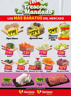 Vista previa las ofertas de la tienda Soriana - Frescos del Mandado Mercado: Saltillo y Torreón desde el 02/12/2025 