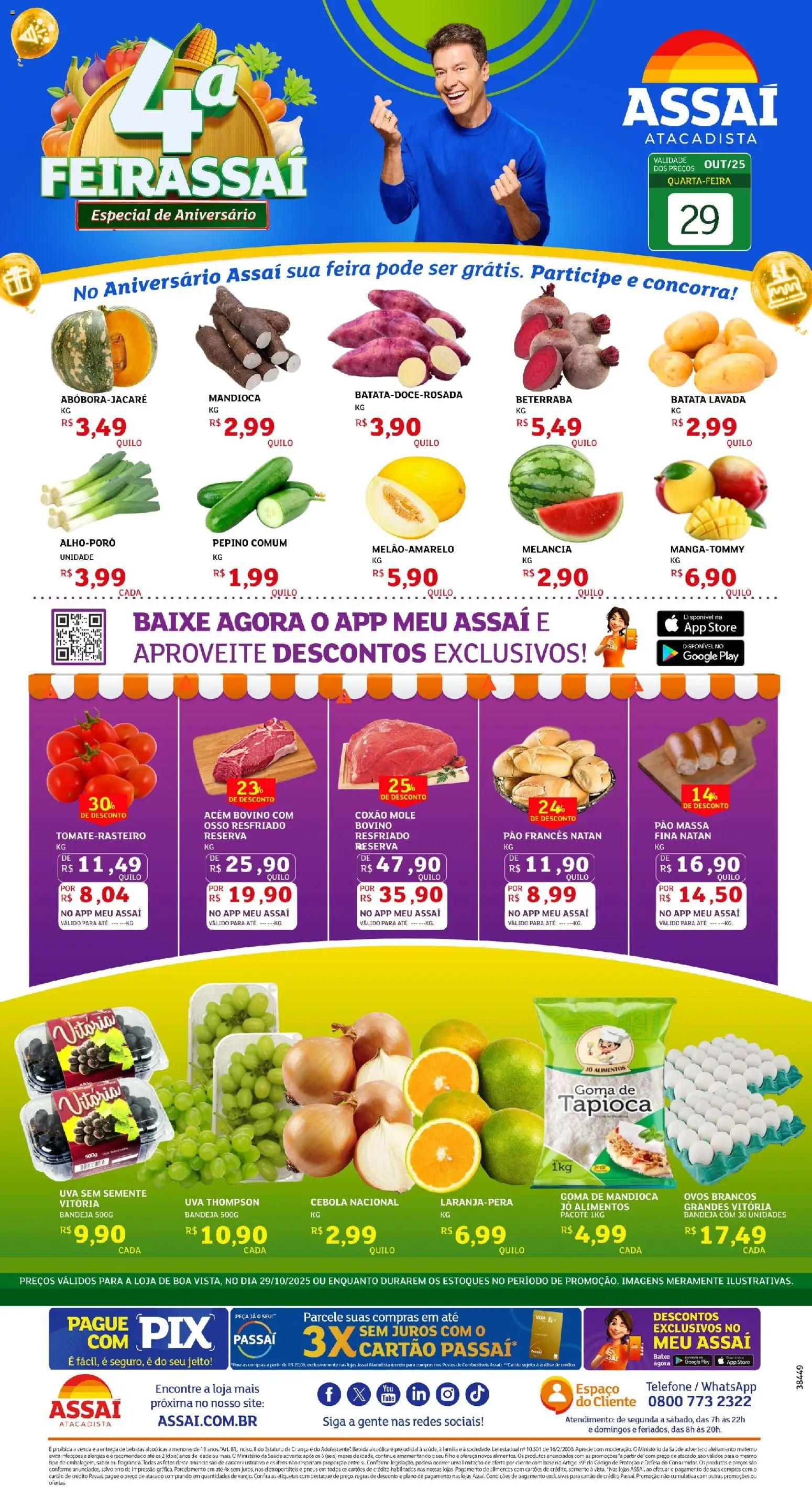 Pré-Visualização do folheto "Encarte - RR" da loja Assaí Atacadista válido a partir de 29/10/2025