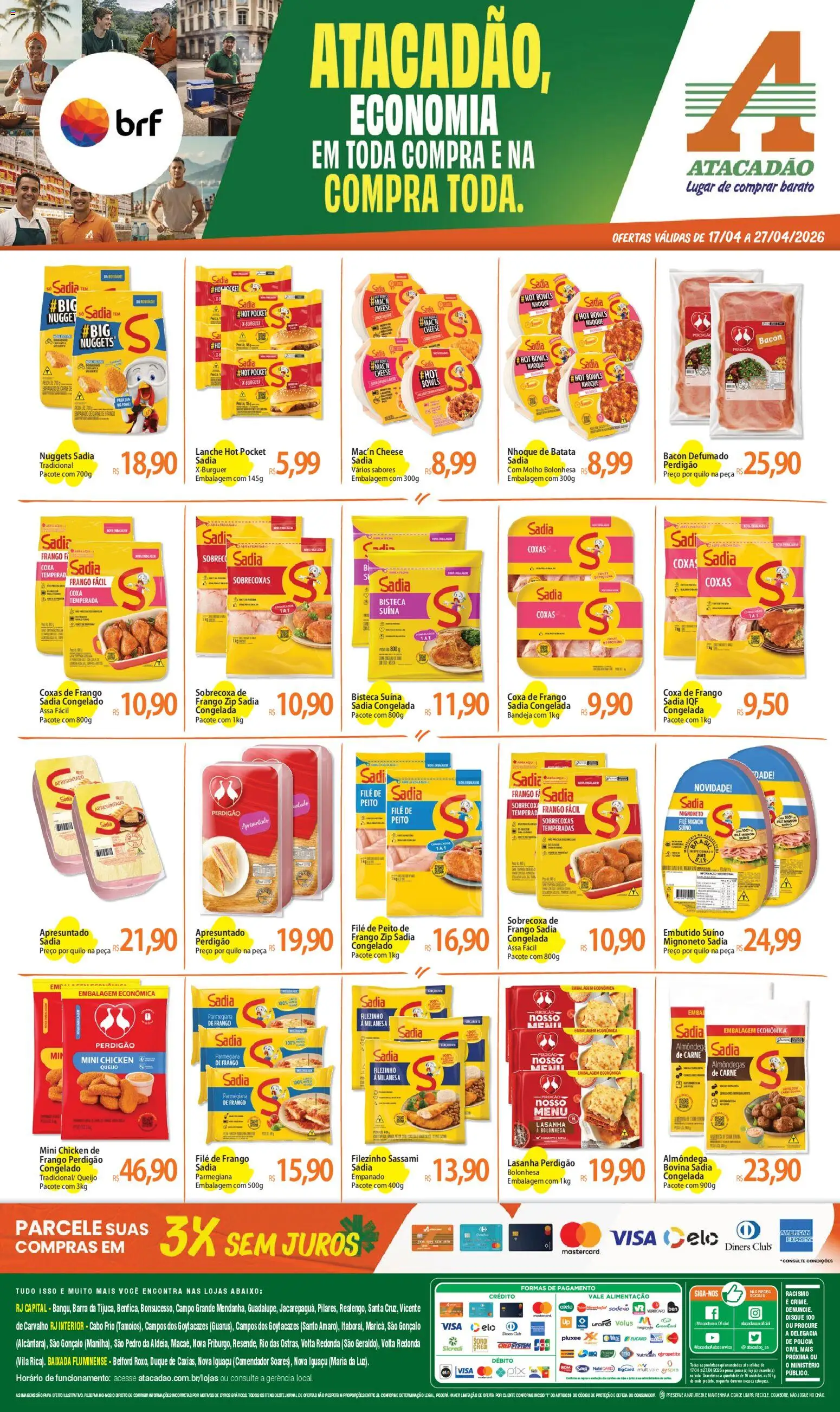 Pré-Visualização do folheto "Atacadão ofertas - RJ" da loja Atacadão válido a partir de 17/04/2026