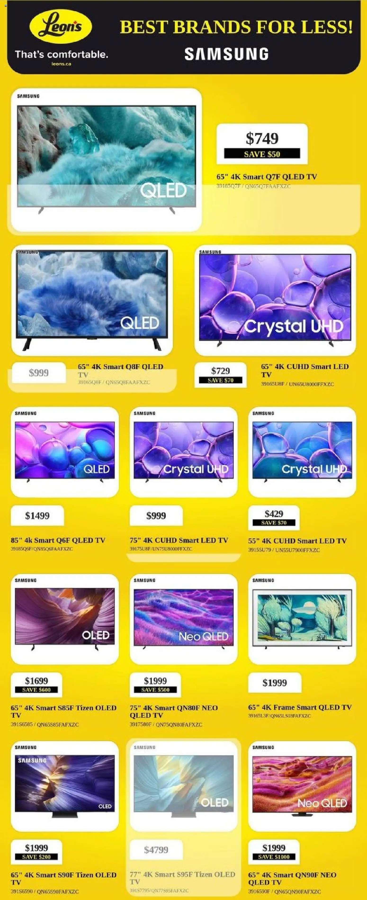 Preview of leaflet Leon's flyer - Best brands for less from shop Leon's is valid from Apr 09, 2026