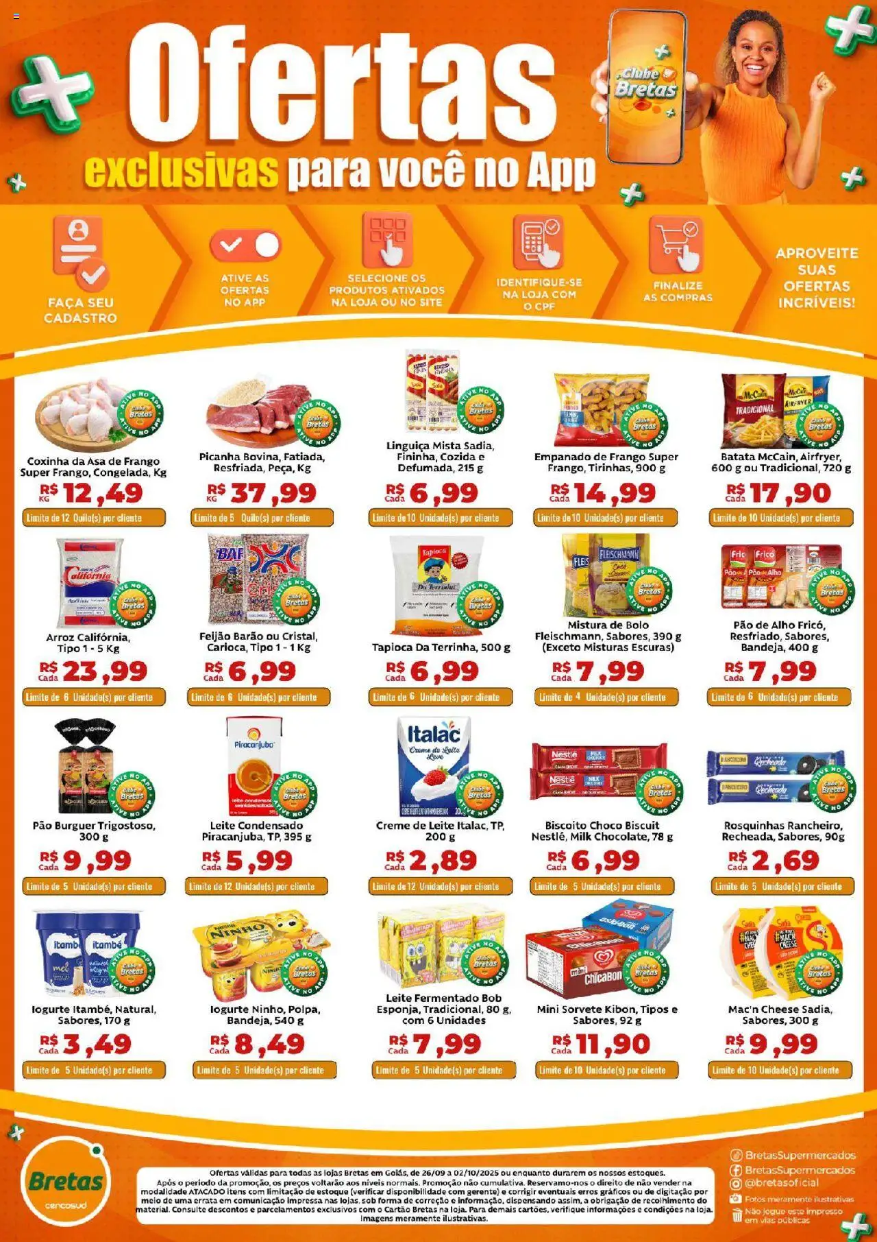 Bretas folheto "Ofertas da semana" válido a partir de 26/09/2025 - número de página 1