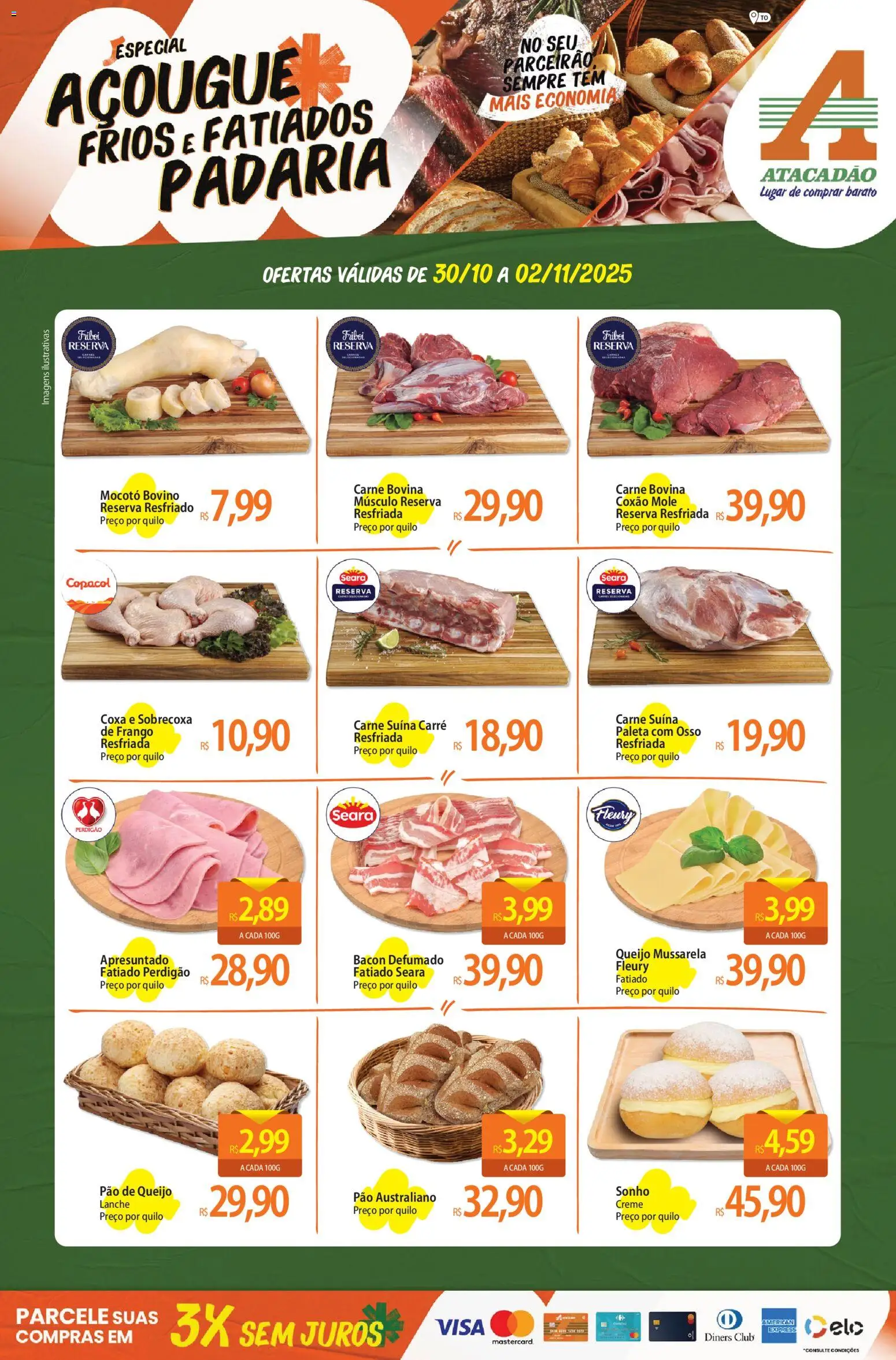 Pré-Visualização do folheto "Ofertas - TO" da loja Atacadão válido a partir de 30/10/2025