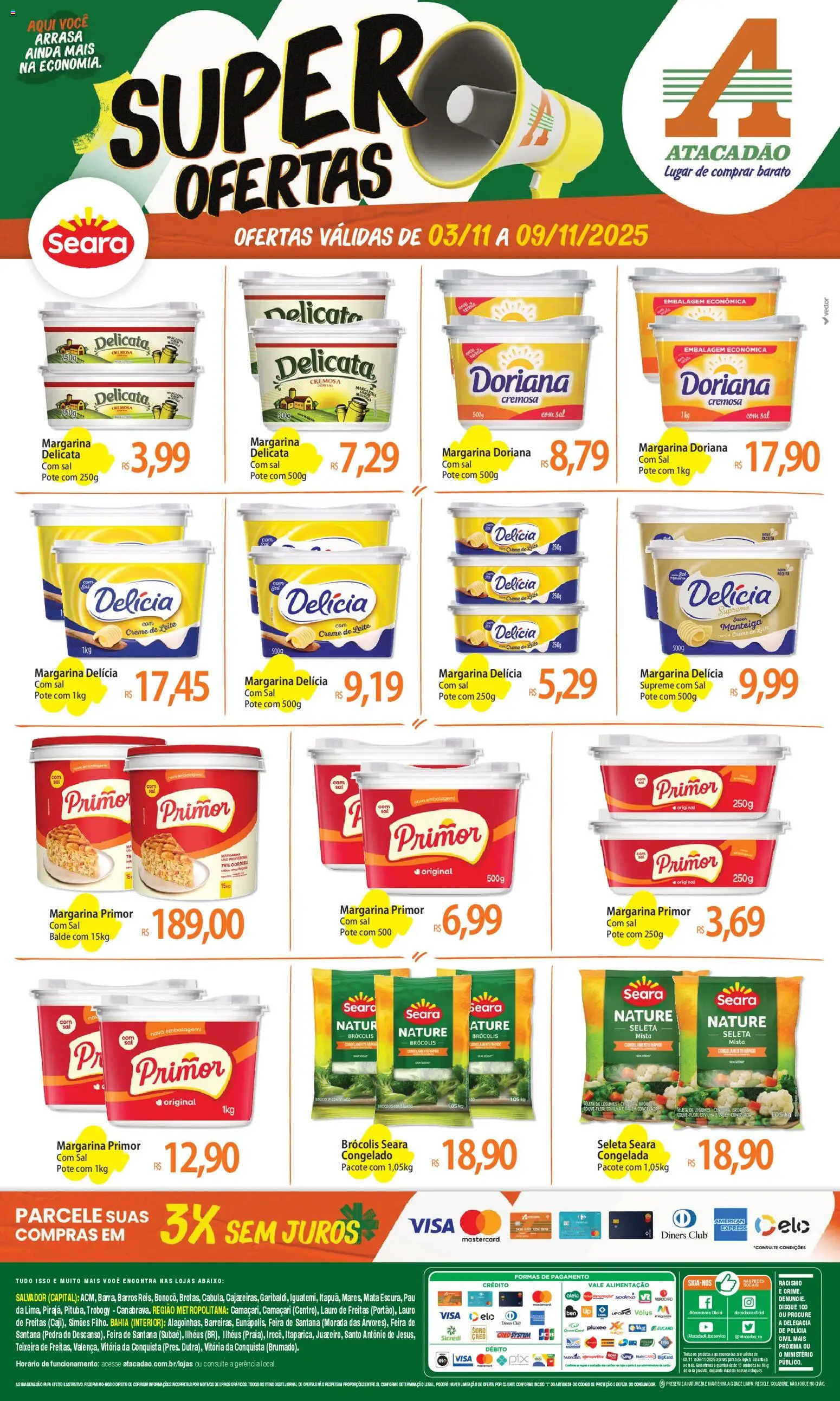 Pré-Visualização do folheto "Ofertas - BA" da loja Atacadão válido a partir de 03/11/2025