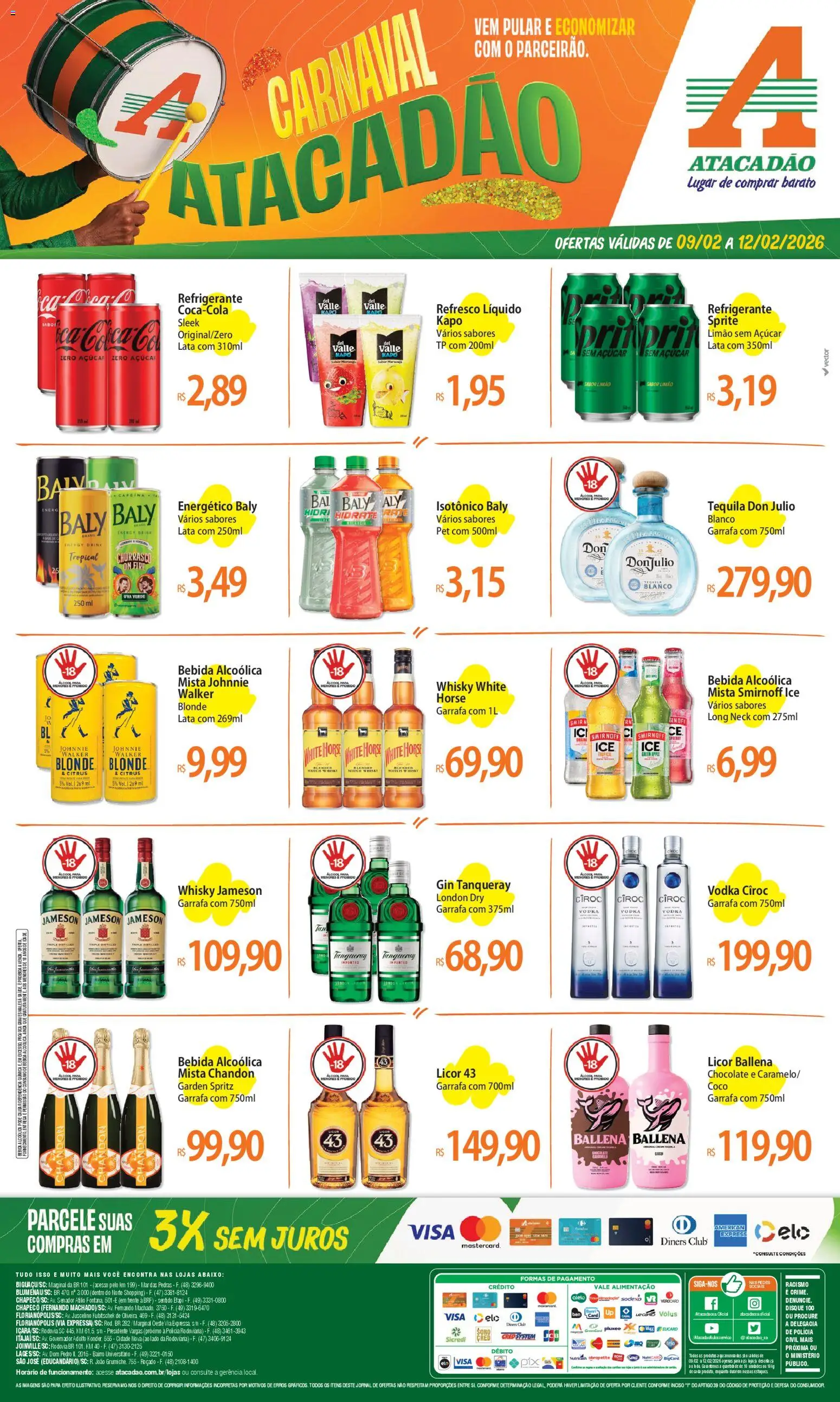 Pré-Visualização do folheto "Ofertas - SC" da loja Atacadão válido a partir de 09/02/2026