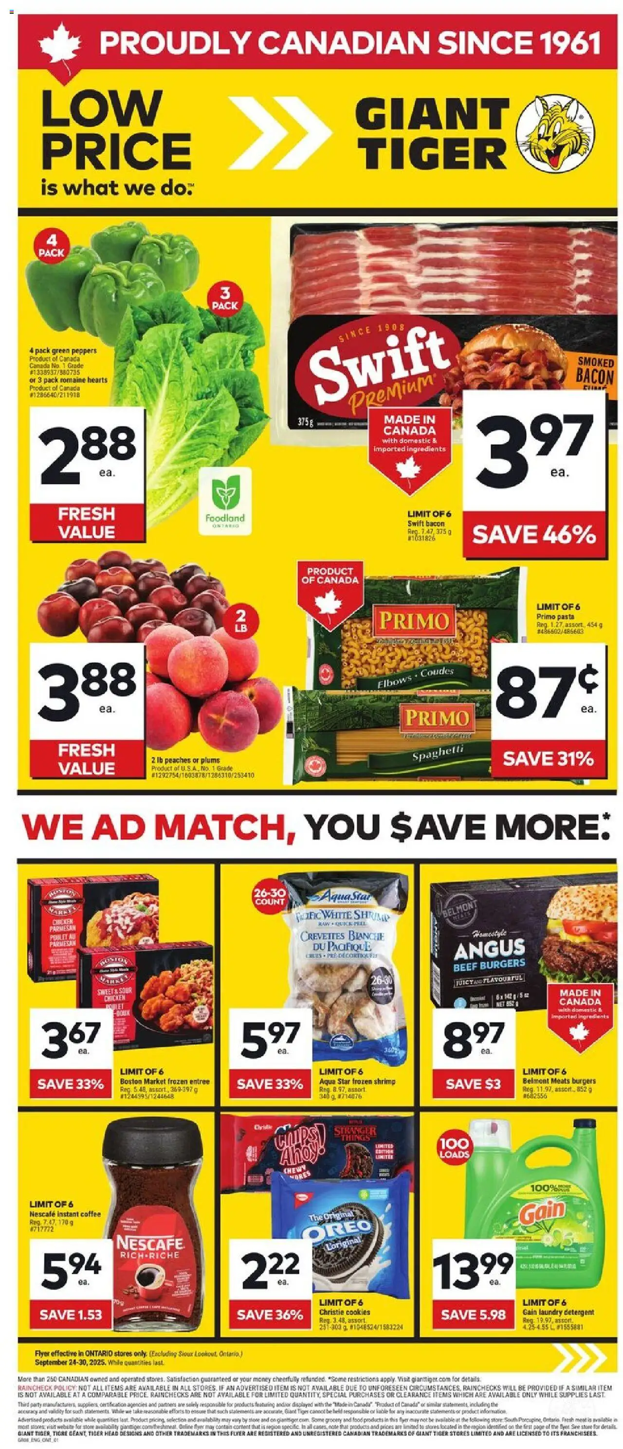 Giant Tiger flyer valid from Sep 24, 2025 - page number 1