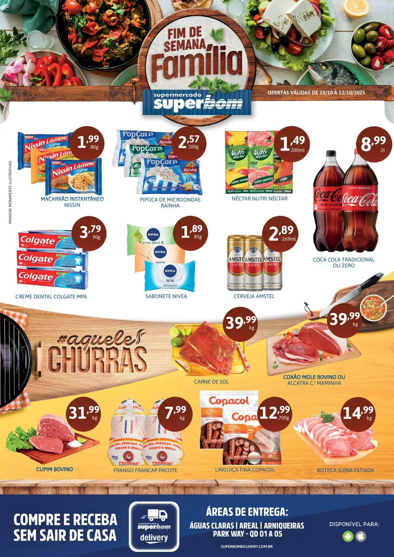 Superbom folheto "Ofertas da semana" válido a partir de 10/10/2025 - número de página 1 - Cerveja, Caju, Copa, Doce, Frango, Aveia, Linguiça, Alcatra