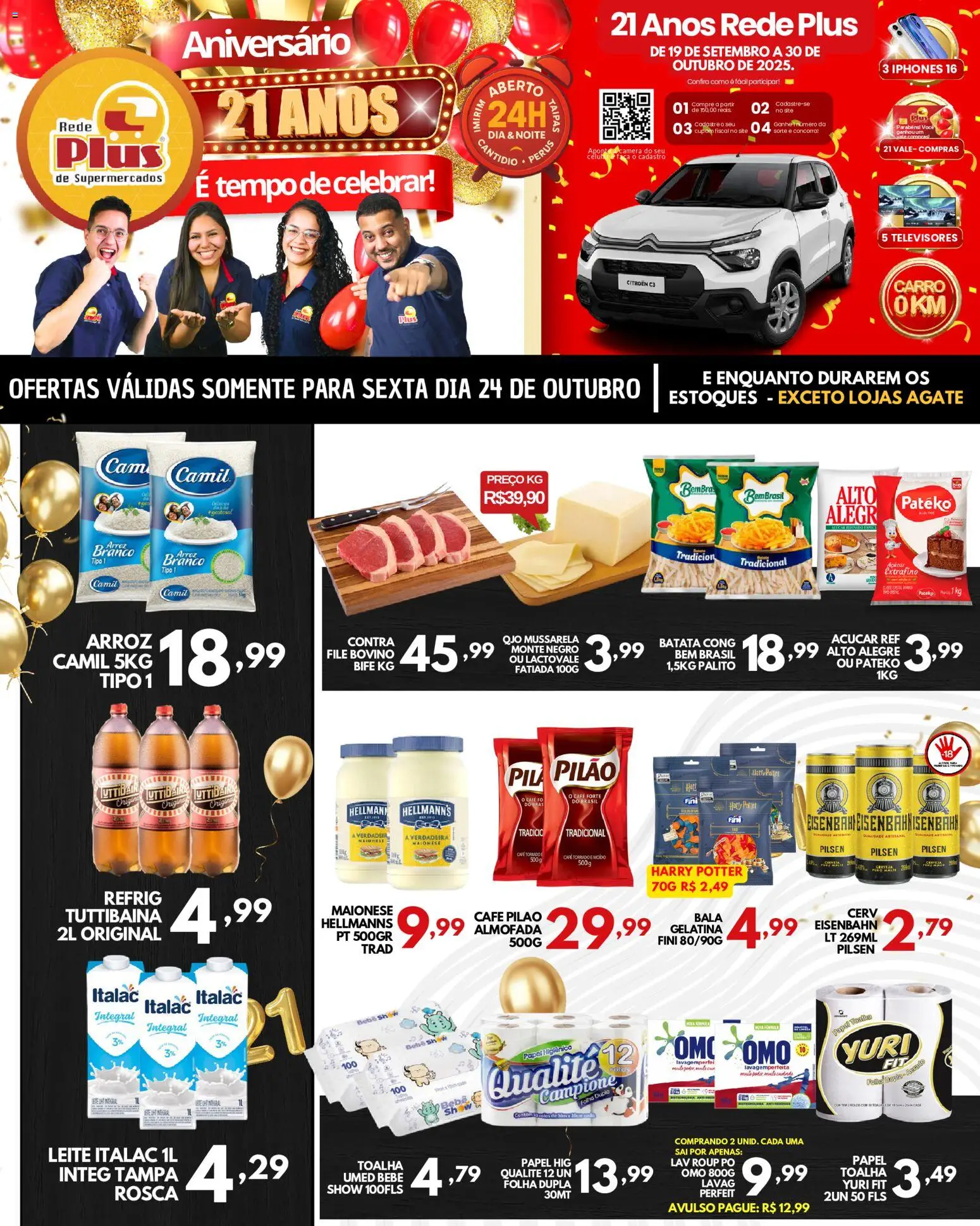 Pré-Visualização do folheto "Ofertas da semana" da loja Rede Plus Supermercados válido a partir de 24/10/2025