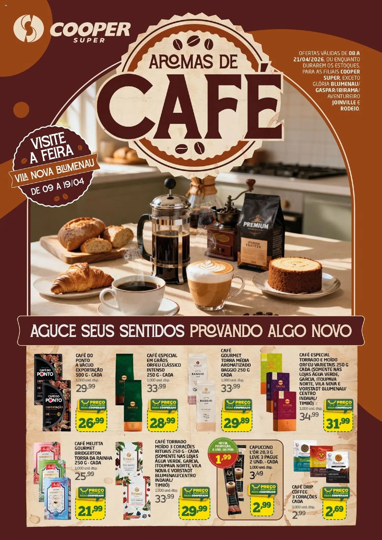 Pré-Visualização do folheto "Cooper ofertas Aromas de Café" da loja Cooper válido a partir de 08/04/2026 - Café, Água