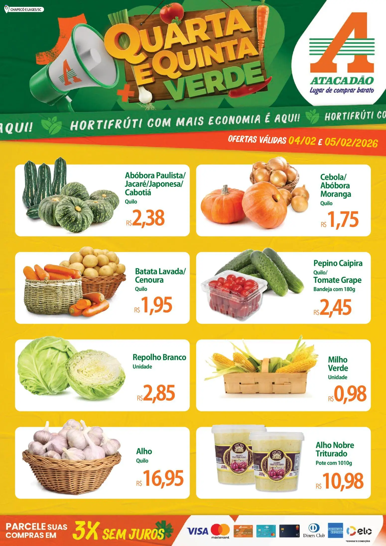 Pré-Visualização do folheto "Ofertas - SC" da loja Atacadão válido a partir de 04/02/2026