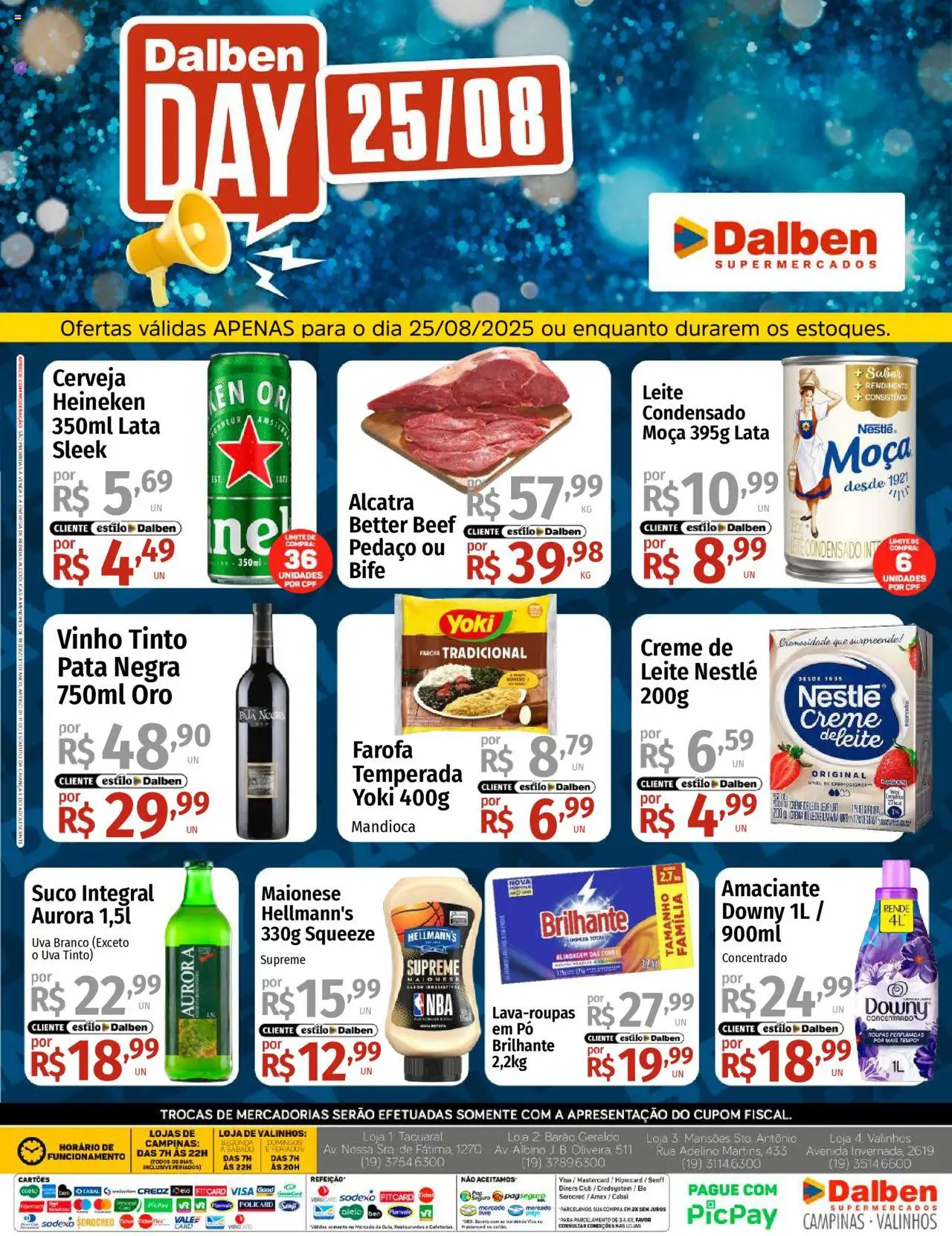 Supermercado Dalben folheto "Ofertas Dalben Day" válido a partir de 25/08/2025 - número de página 1