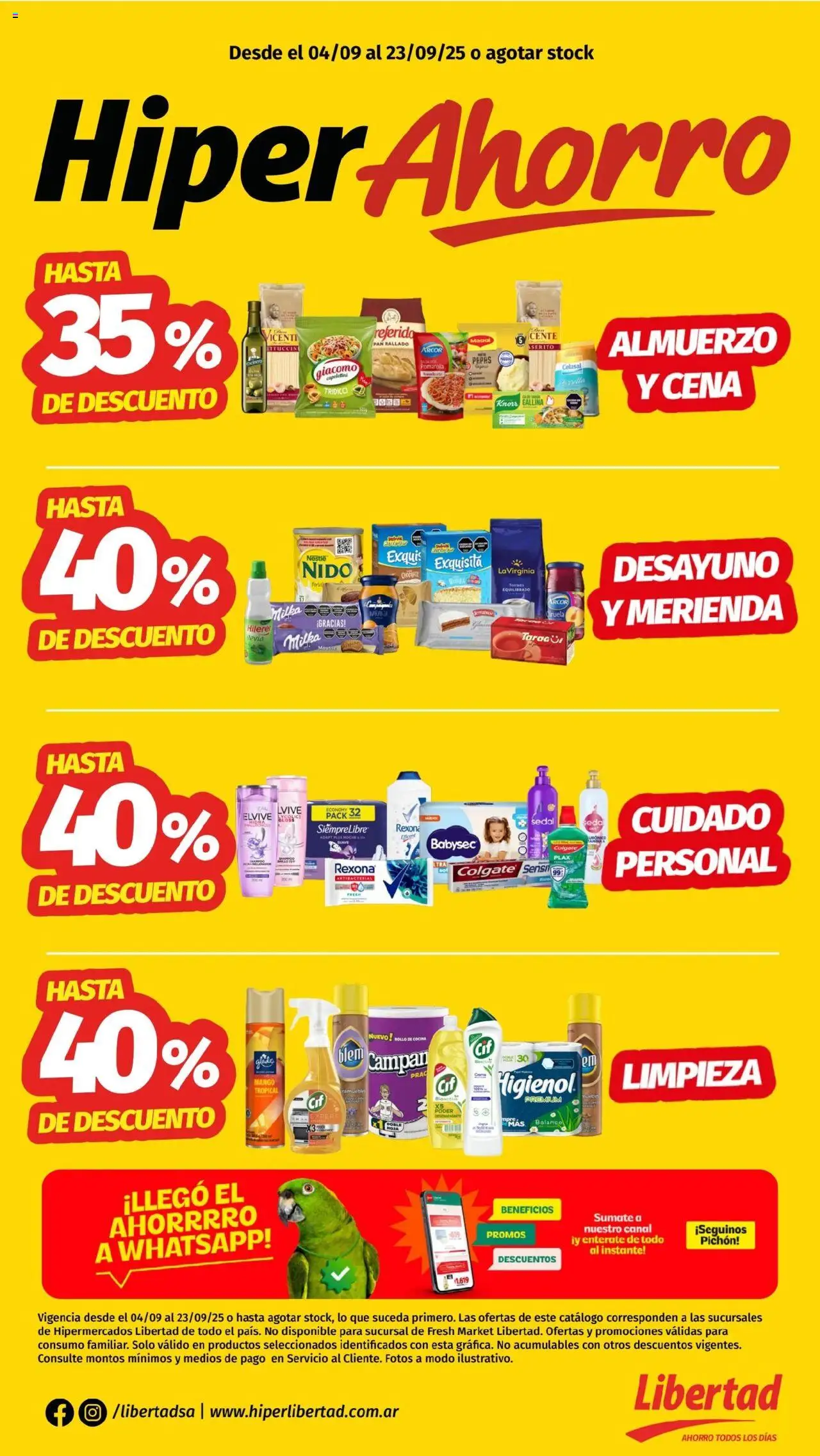 Hipermercado Libertad Catálogo del 04/09/2025 Online - Papas, Cocina, Mango, Pan, Mousse, Pan rallado