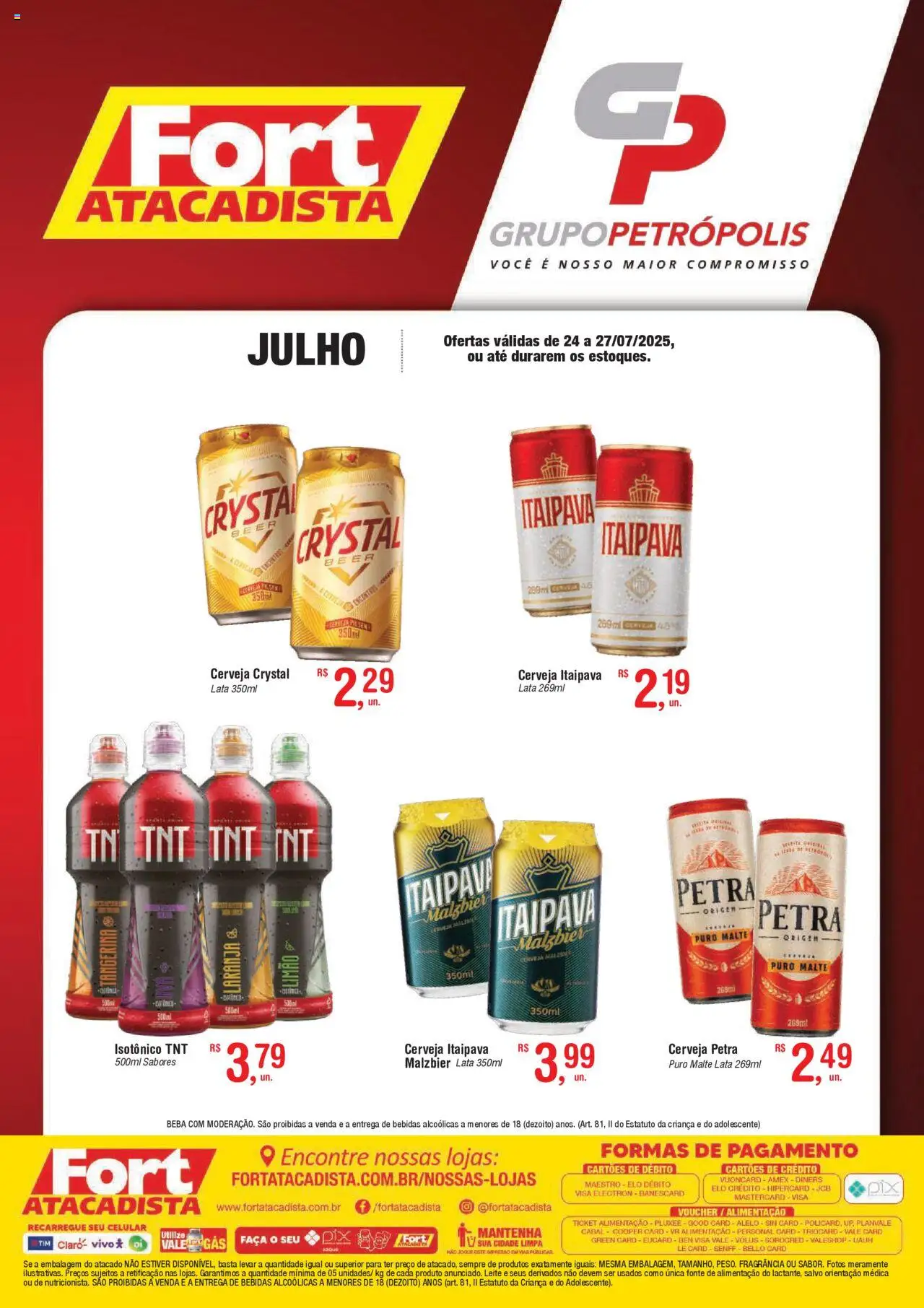 Fort Atacadista folheto "Ofertas Grupo Petrópolis" válido a partir de 24/07/2025 - número de página 1