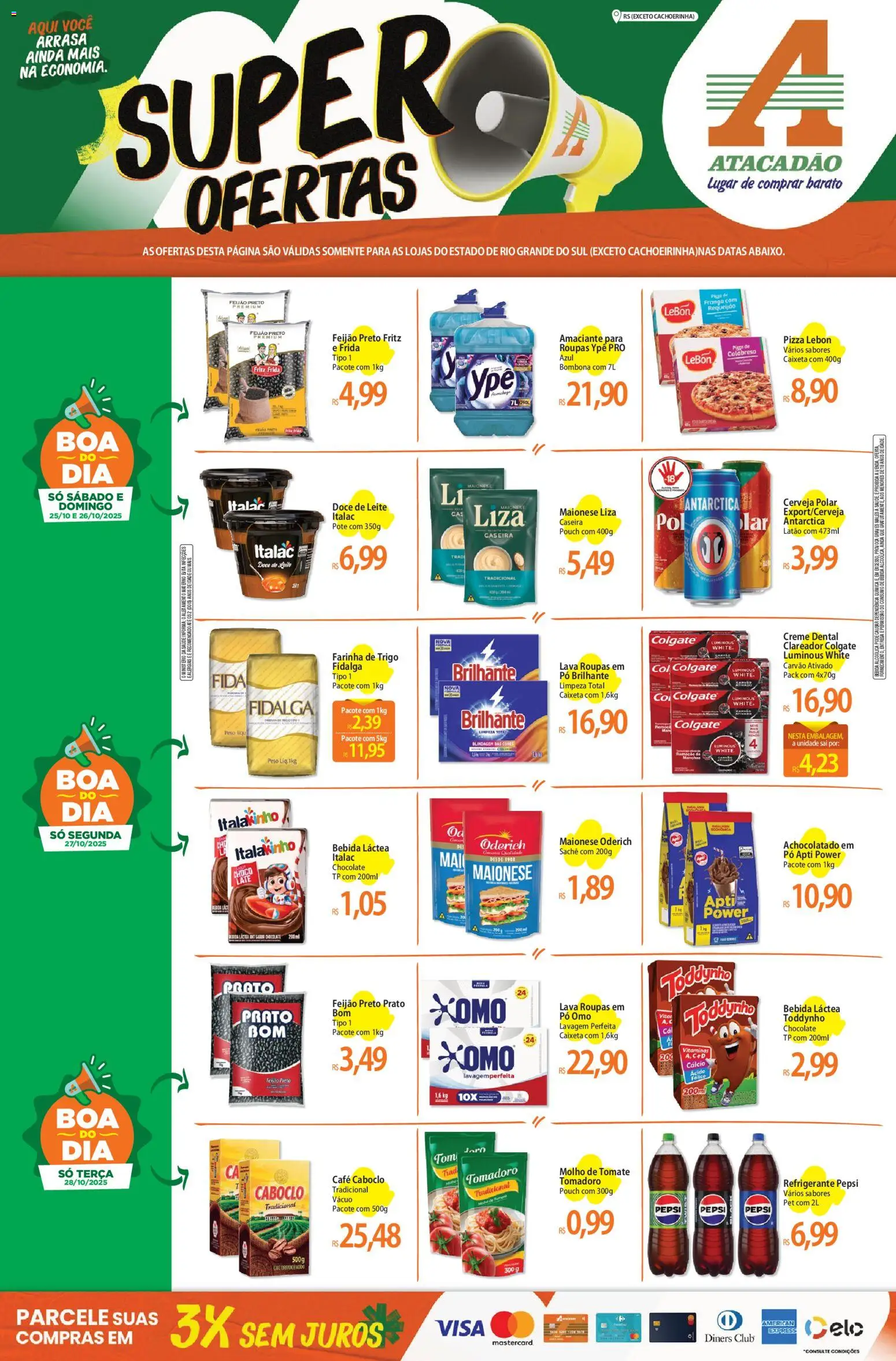 Atacadão folheto "Ofertas - RS" válido a partir de 25/10/2025 - número de página 1