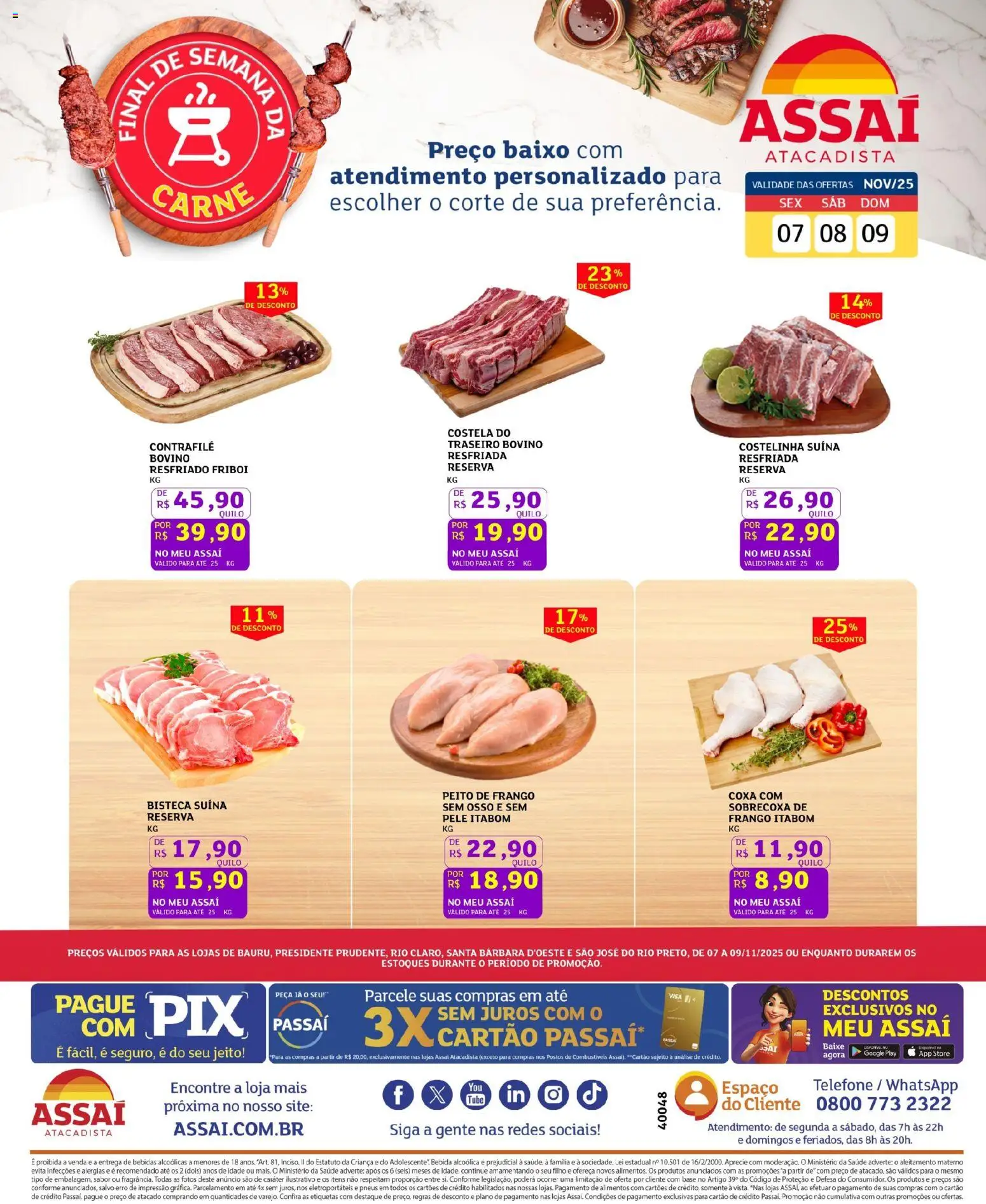 Pré-Visualização do folheto "Encarte - SP" da loja Assaí Atacadista válido a partir de 07/11/2025