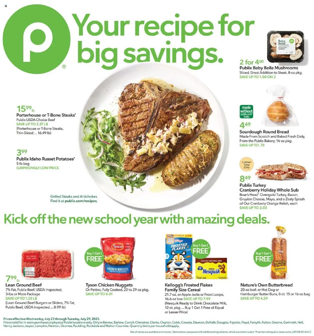 Publix Weekly ad from (07/23/2025) - Ad this week, Flyer - Page number 1