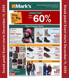 Preview of leaflet Weekly flyer / circulaire from shop Mark's is valid from Dec 11, 2025