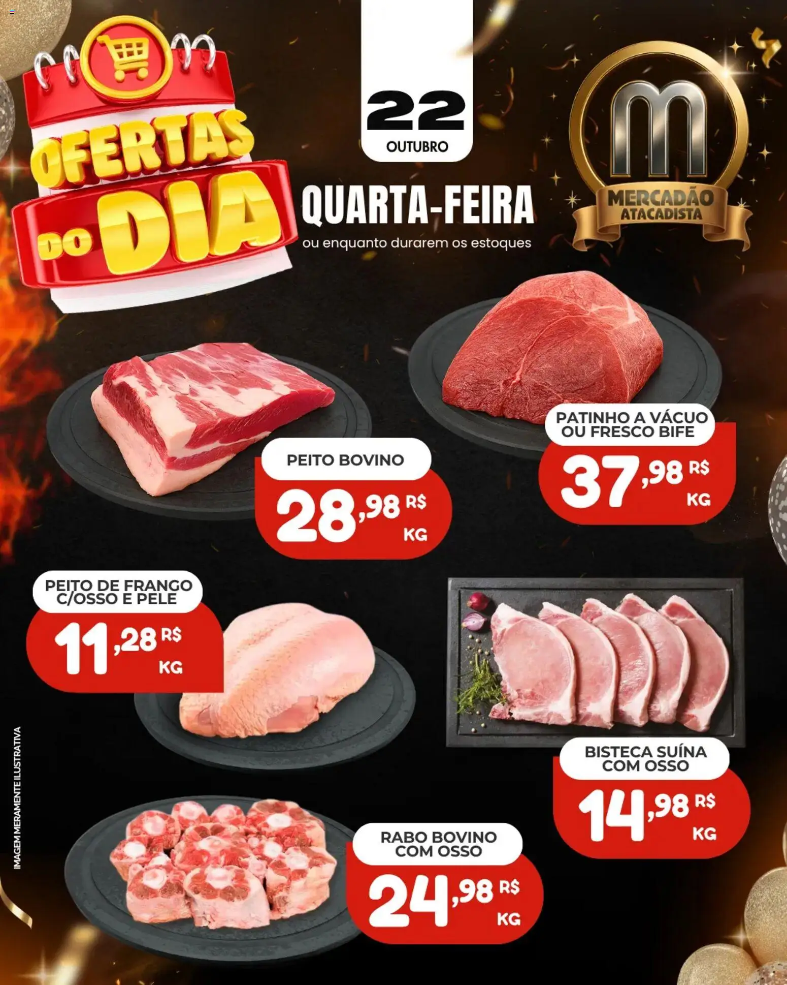 Mercadão Atacadista folheto "Ofertas Carne" válido a partir de 22/10/2025 - número de página 1