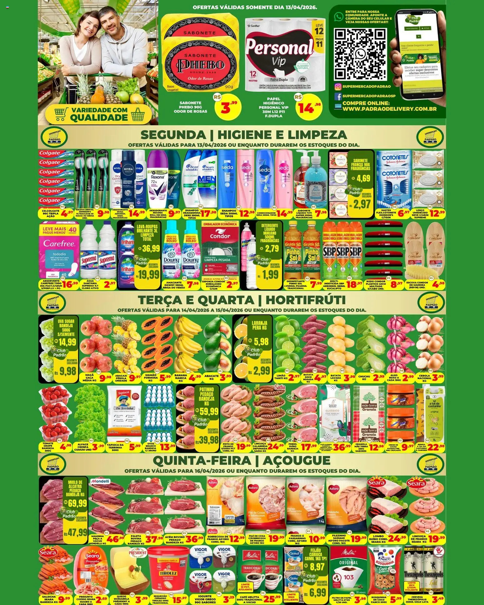 Pré-Visualização do folheto "Supermercado Padrão - Ofertas da semana" da loja Supermercado Padrão válido a partir de 13/04/2026