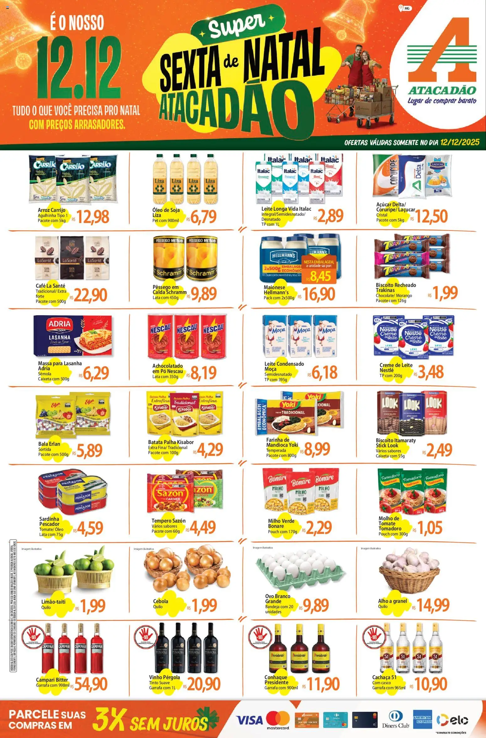 Pré-Visualização do folheto "Ofertas - MG" da loja Atacadão válido a partir de 12/12/2025