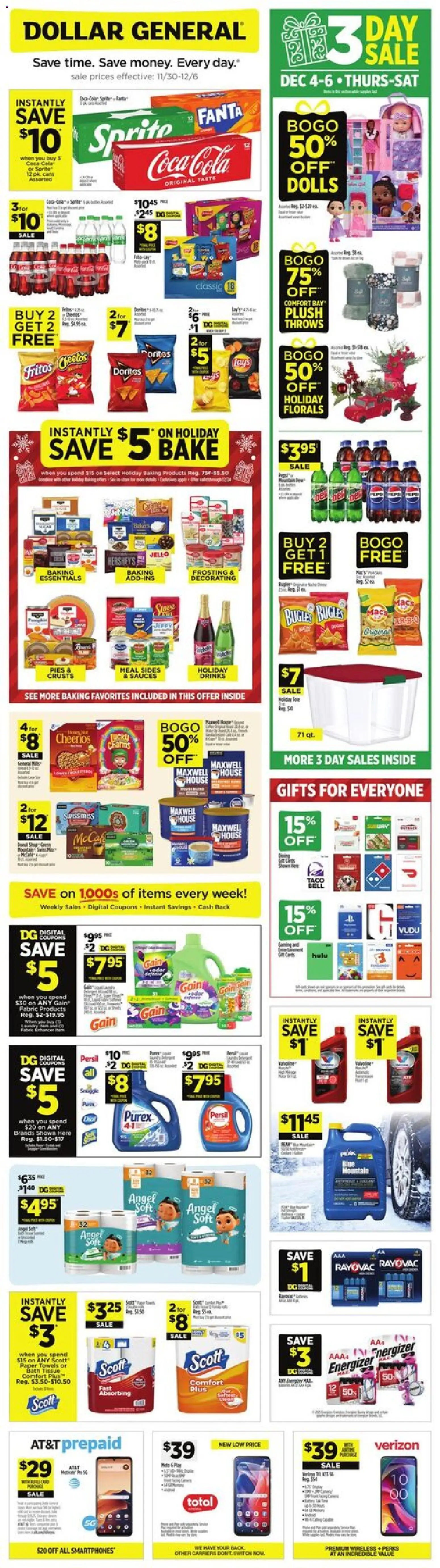 Ad Preview of Dollar General Weekly Ad - TX from 11/30/2025