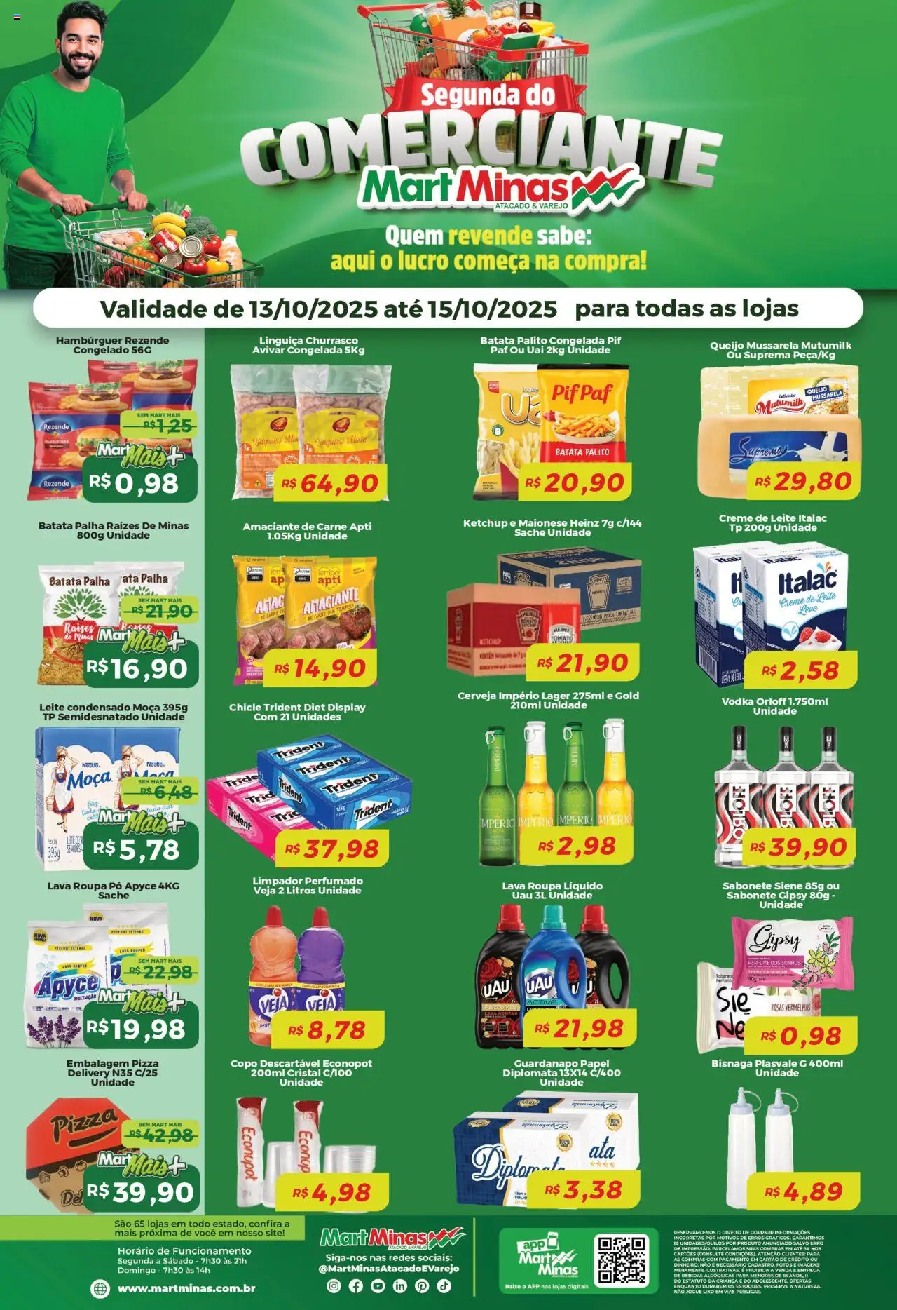Mart Minas folheto "Ofertas Segunda do Comerciante" válido a partir de 13/10/2025 - número de página 1