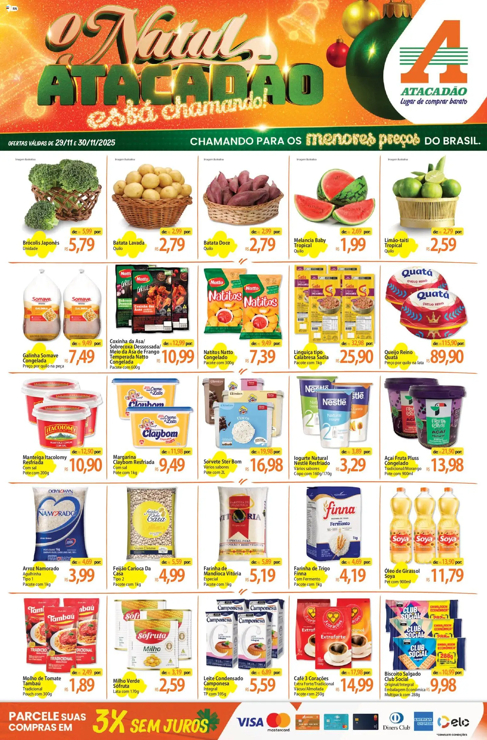 Pré-Visualização do folheto "Ofertas - RN" da loja Atacadão válido a partir de 29/11/2025