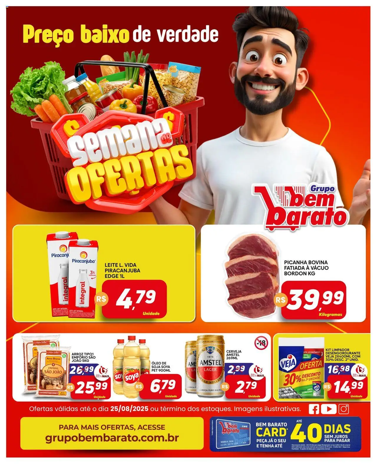 Supermercado Bem Barato folheto "Ofertas da semana" válido a partir de 19/08/2025 - número de página 1