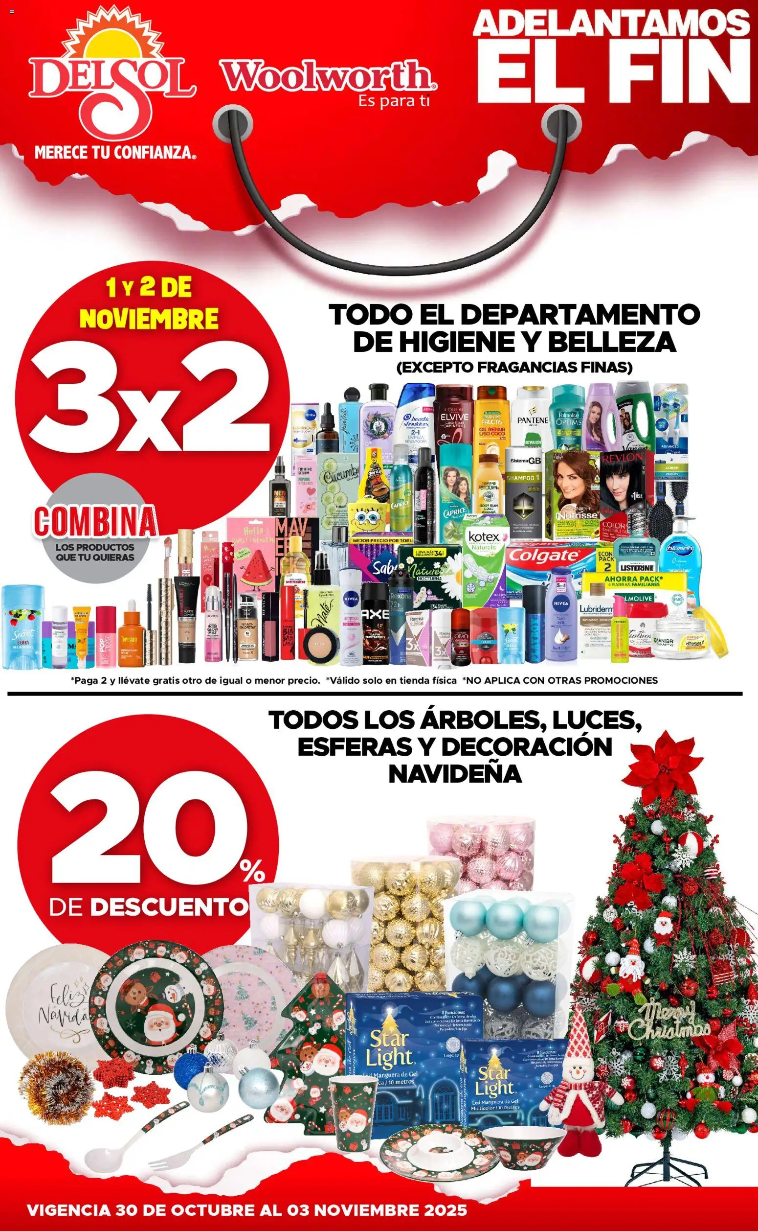 Vista previa las ofertas de la tienda Del Sol y Woolworth - Buen Fin desde el 30/10/2025 