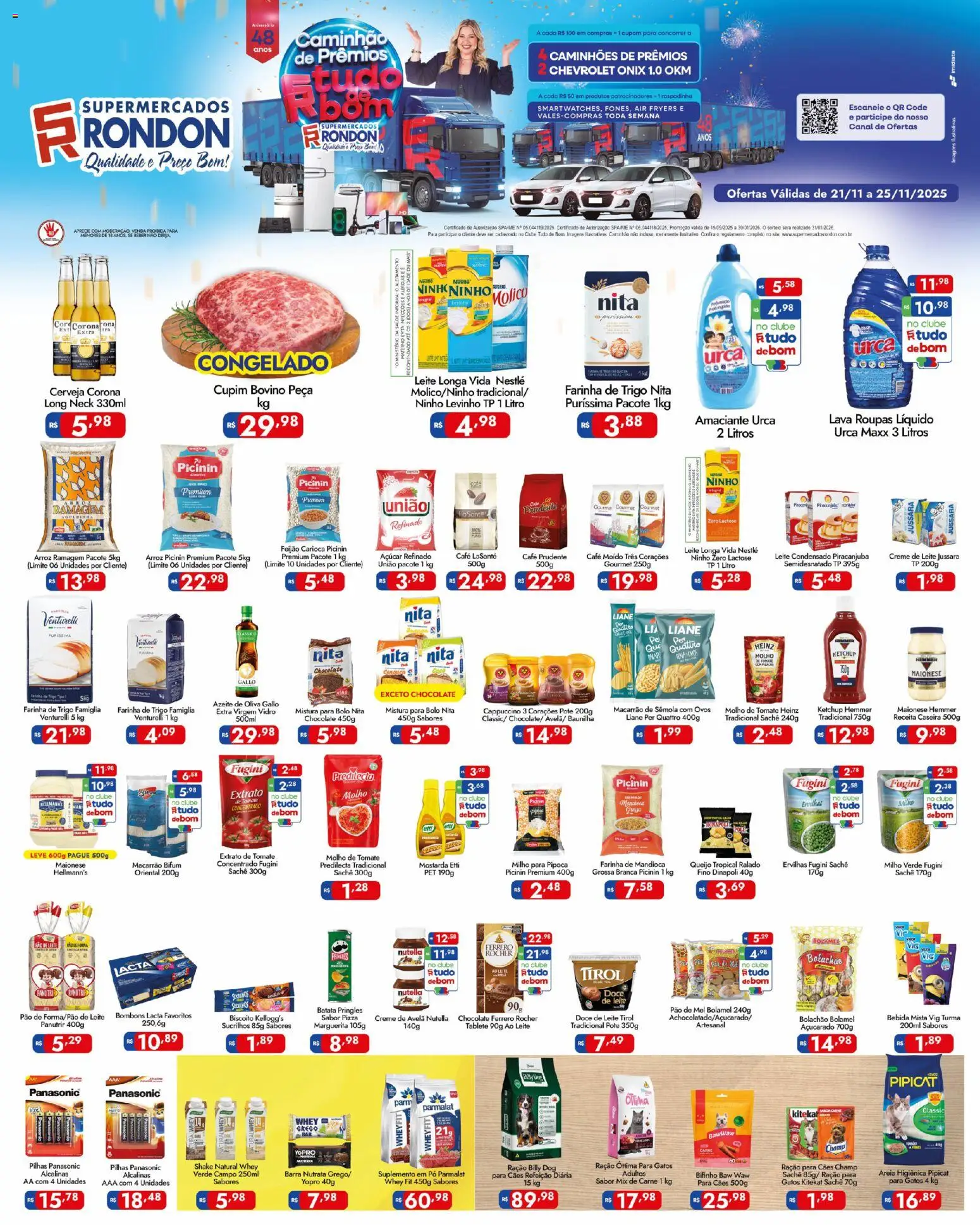 Pré-Visualização do folheto "Ofertas do semana" da loja Supermercados Rondon válido a partir de 21/11/2025