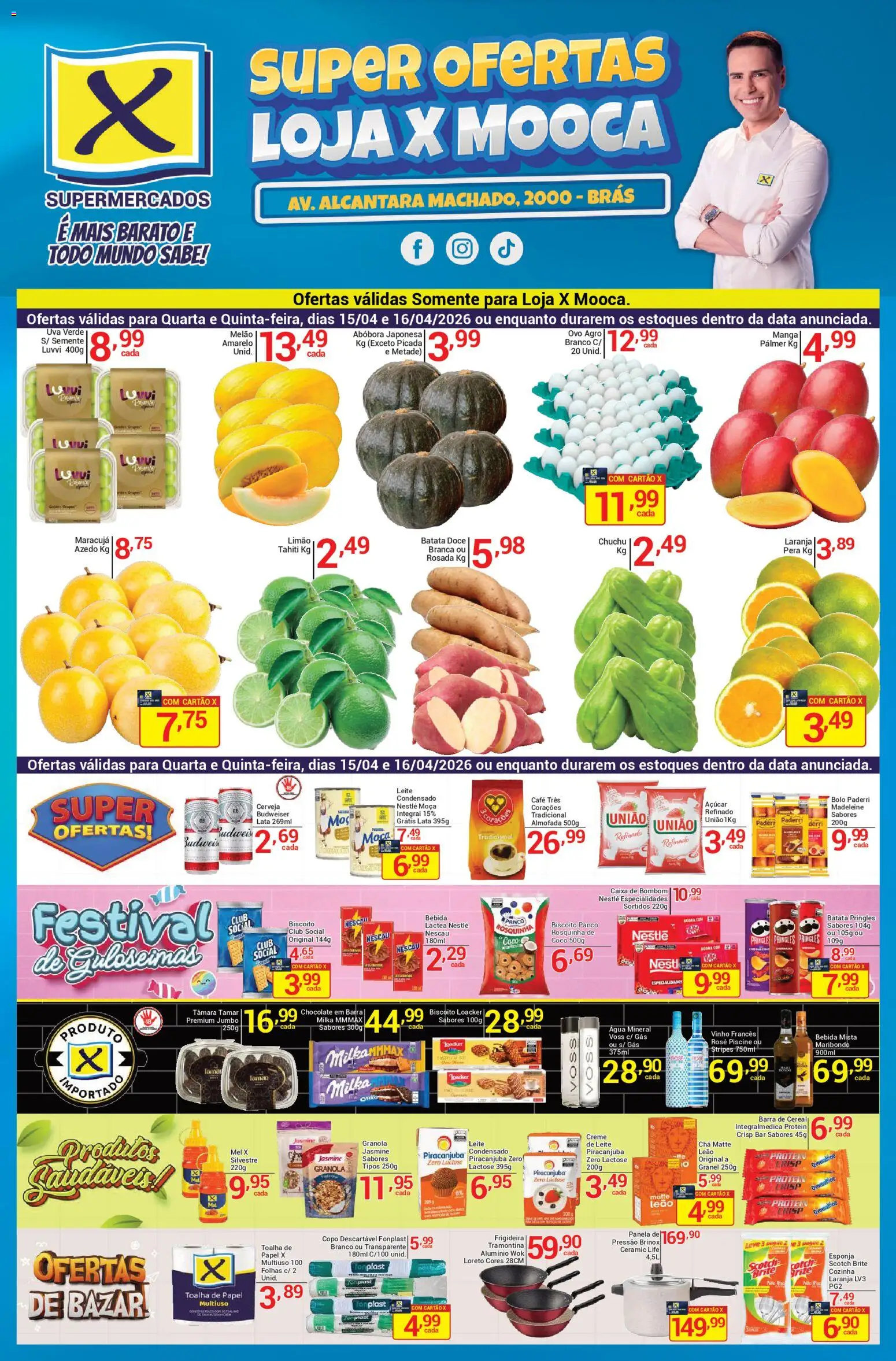 Pré-Visualização do folheto "X Supermercados - Ofertas da semana" da loja X Supermercados válido a partir de 15/04/2026