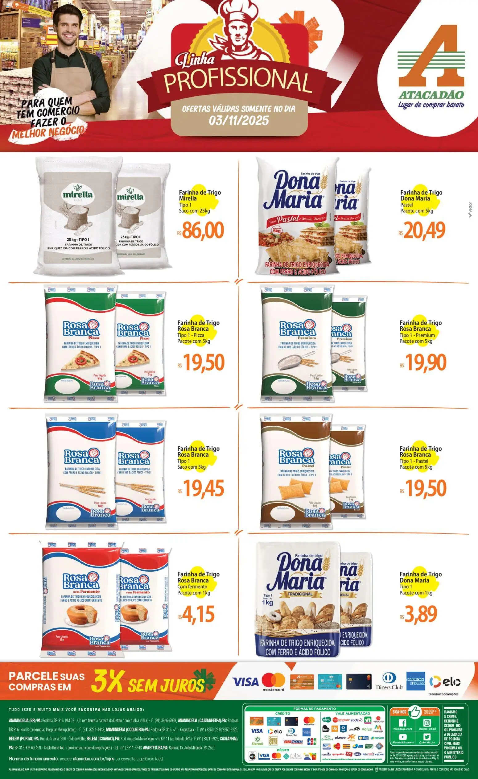 Pré-Visualização do folheto "Ofertas - PA" da loja Atacadão válido a partir de 03/11/2025