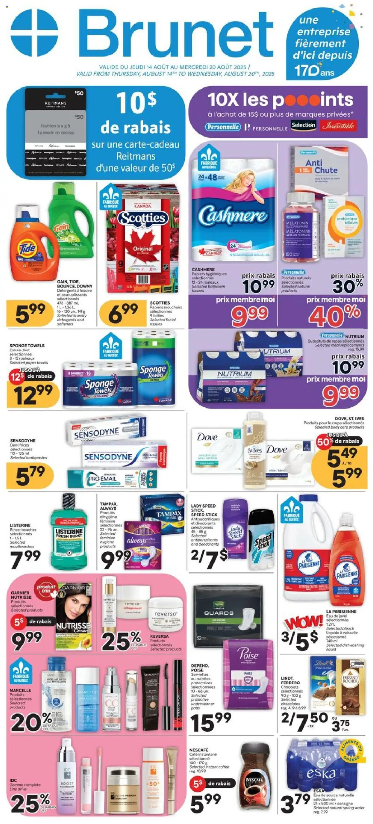 Brunet flyer valid from Aug 14, 2025 - page number 1