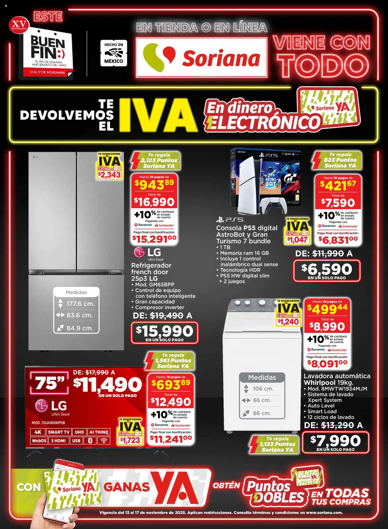 Vista previa las ofertas de la tienda Soriana - Buen Fin desde el 13/11/2025 
