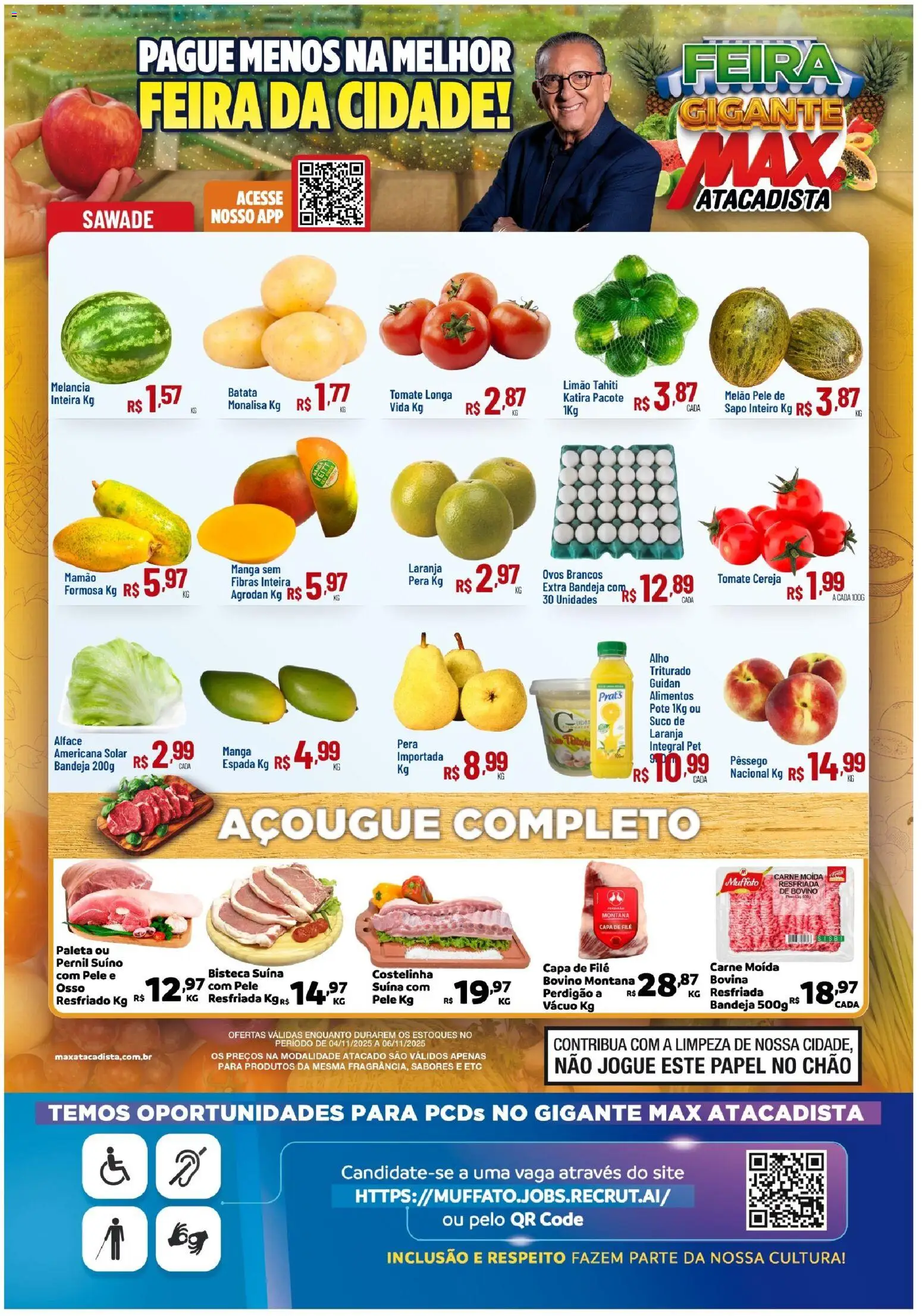 Pré-Visualização do folheto "Ofertas Feira" da loja Max Atacadista válido a partir de 04/11/2025