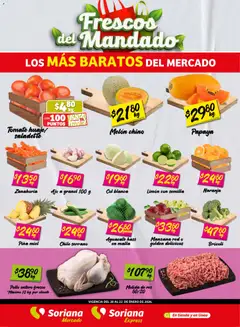 Vista previa las ofertas de la tienda Soriana - Frescos del Mandado Mercado: Nuevo León desde el 20/01/2026 