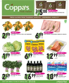 Un aperçu du dépliant Coppas Fresh Market weekly flyer / circulaire du magasin Coppas Fresh Market est valide à partir 5 mars 2026