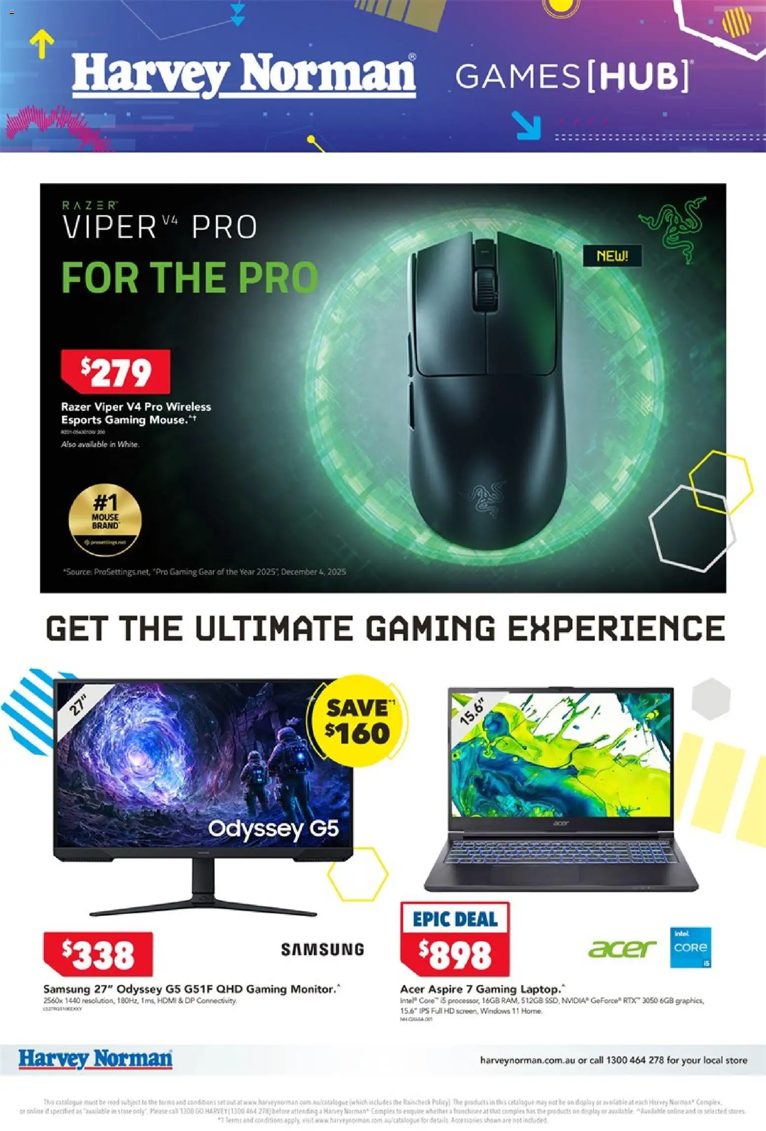 Preview of catalogue Harvey Norman GameHub from shop Harvey Norman valid 09/04/2026 - Mouse