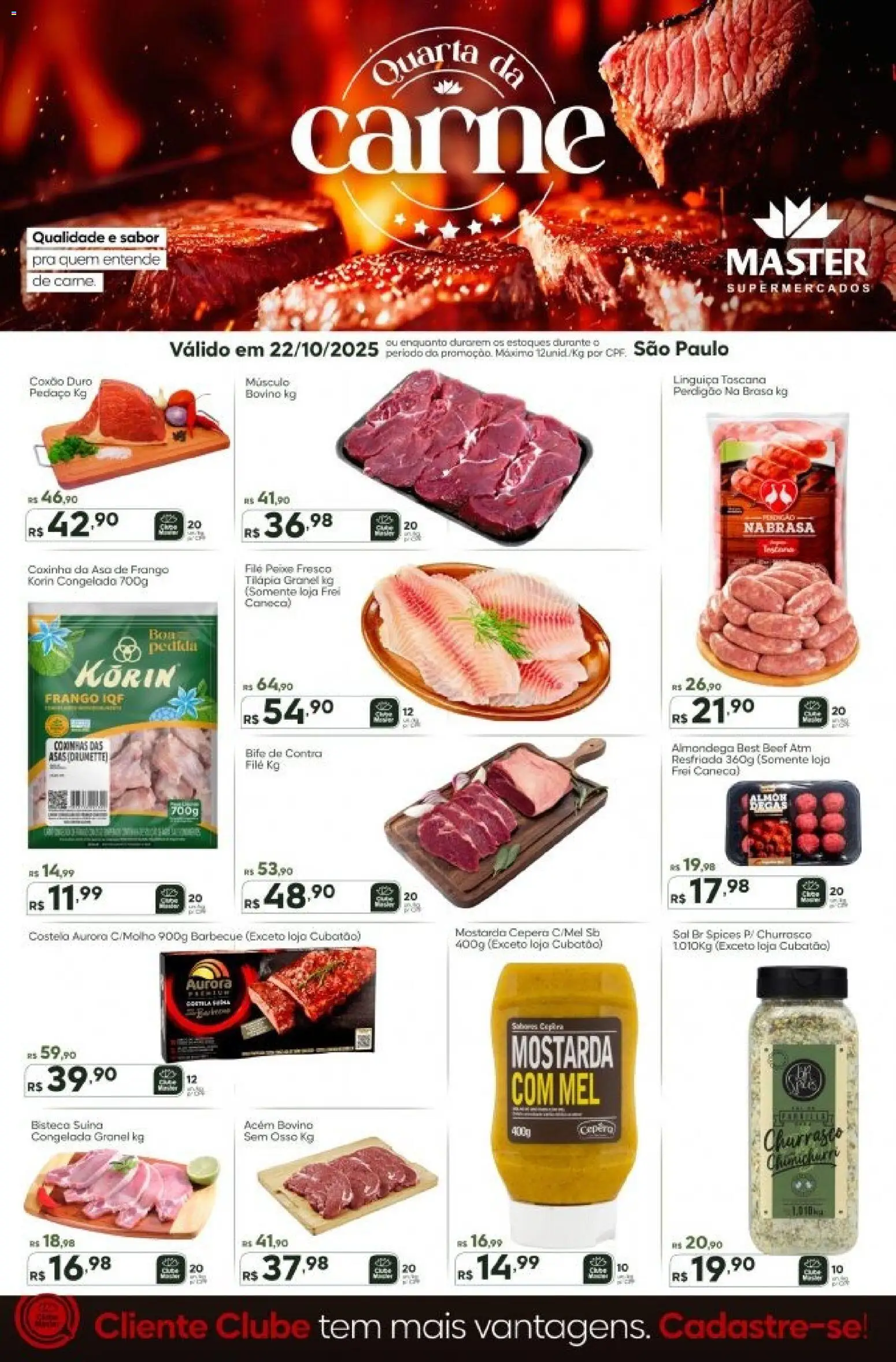 Master folheto "Ofertas do Dia" válido a partir de 22/10/2025 - número de página 1
